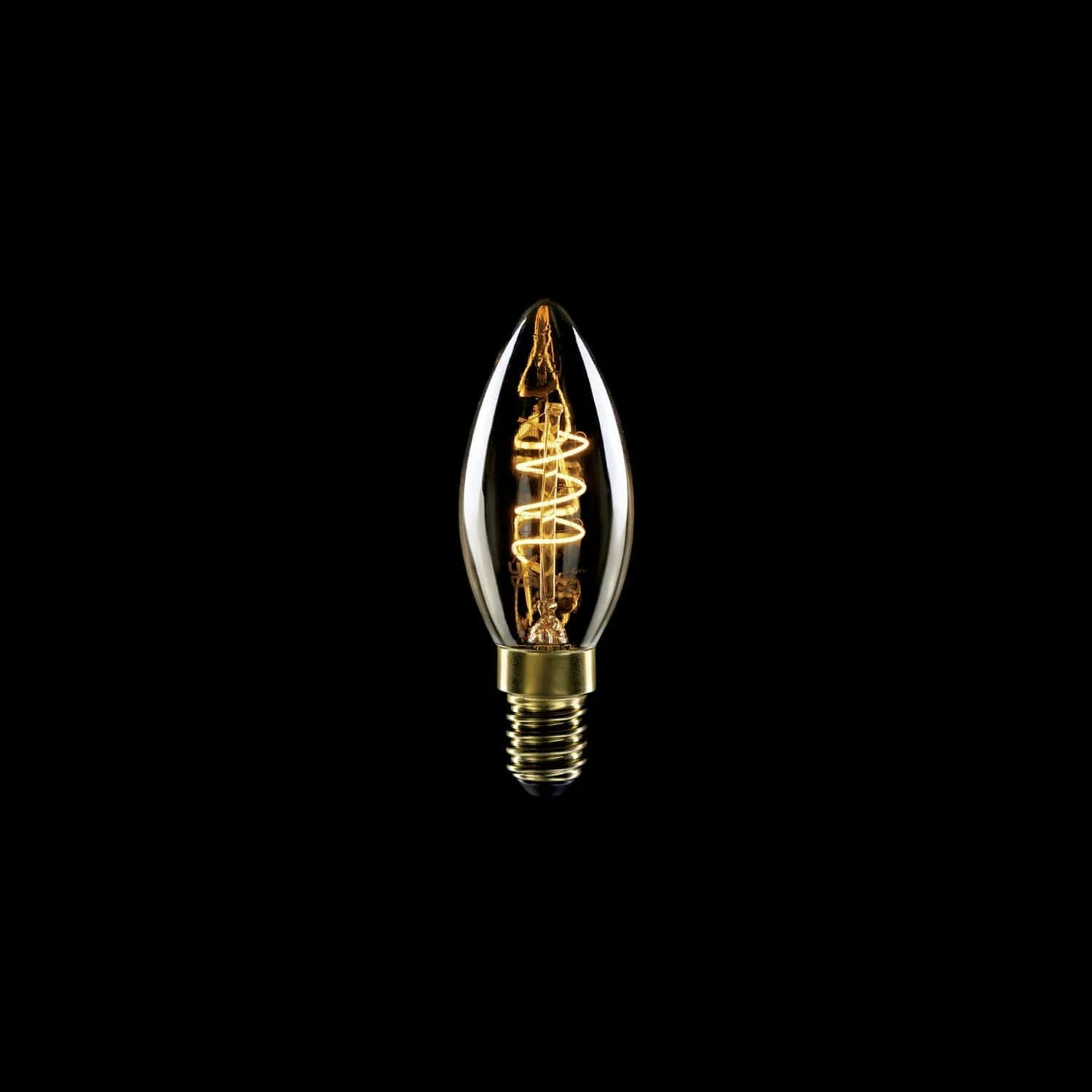 LED Light bulb Gold Carbon Line spiral filament Candle C35 2.5W 136Lm E14 1800K Dimmable - C01 - Image 2