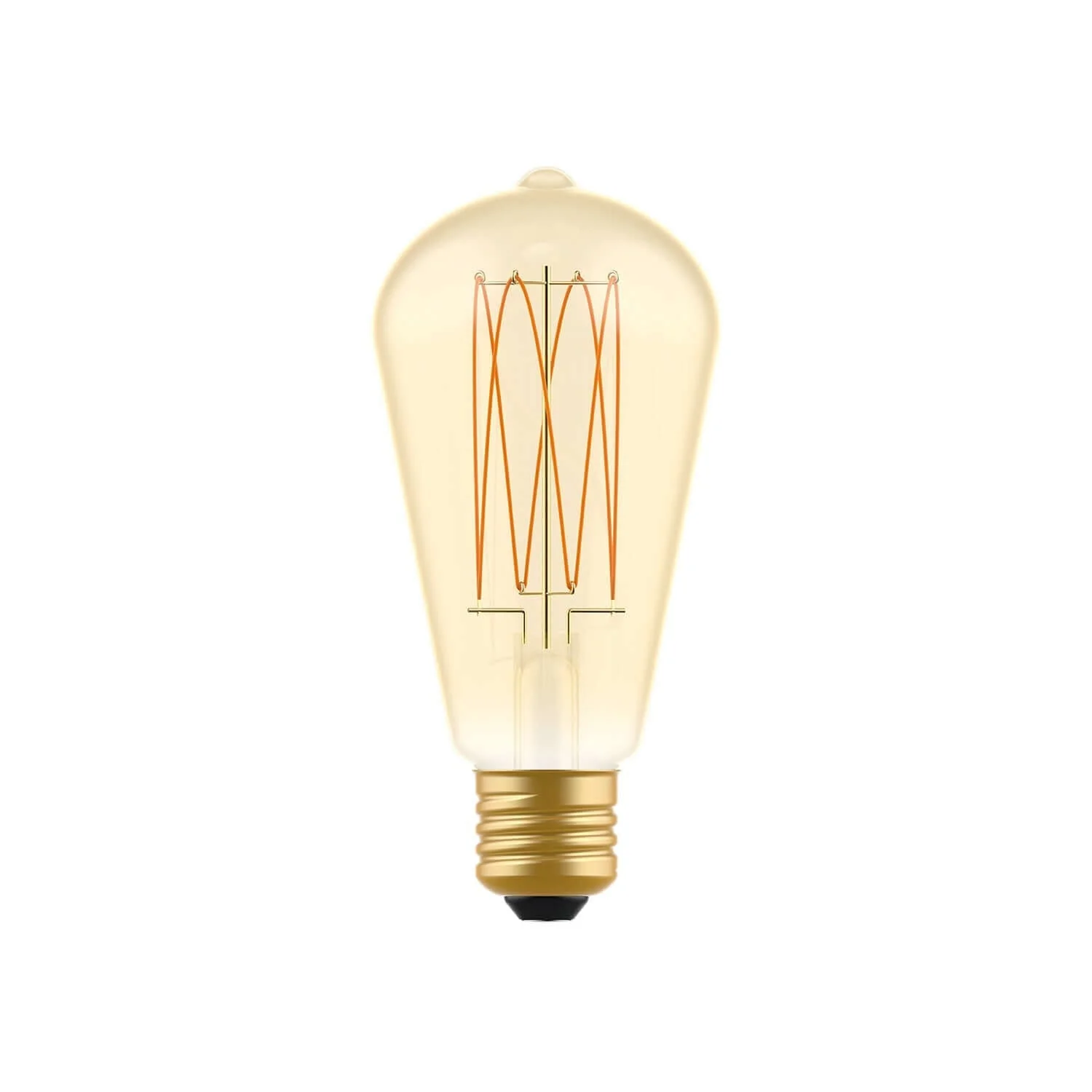 Golden LED Light bulb Carbon Line vertical filament Edison ST64 7W 640Lm E27 2700K Dimmable - C54