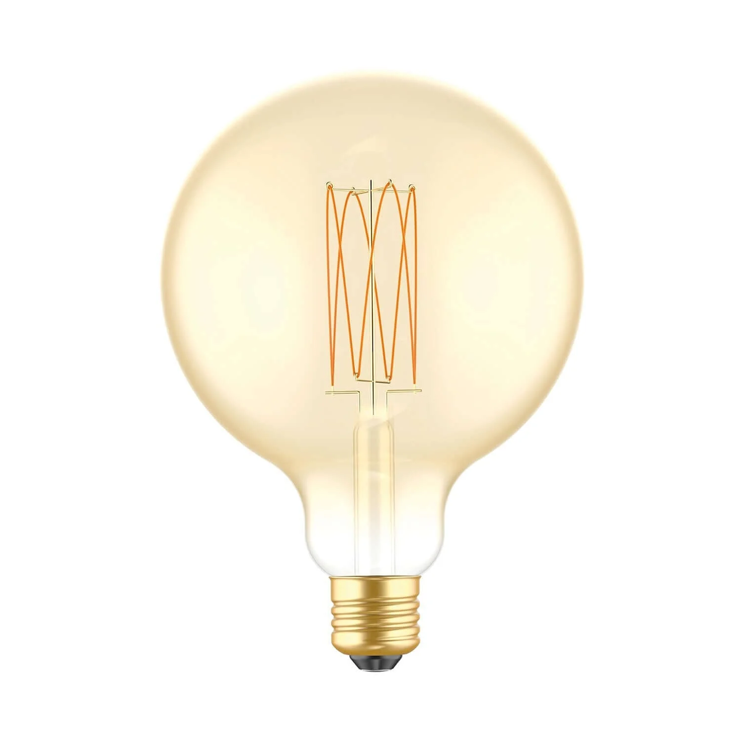 Gold LED Light bulb Carbon Line vertical filament Globe G125 7W 640Lm E27 2700K Dimmable - C56