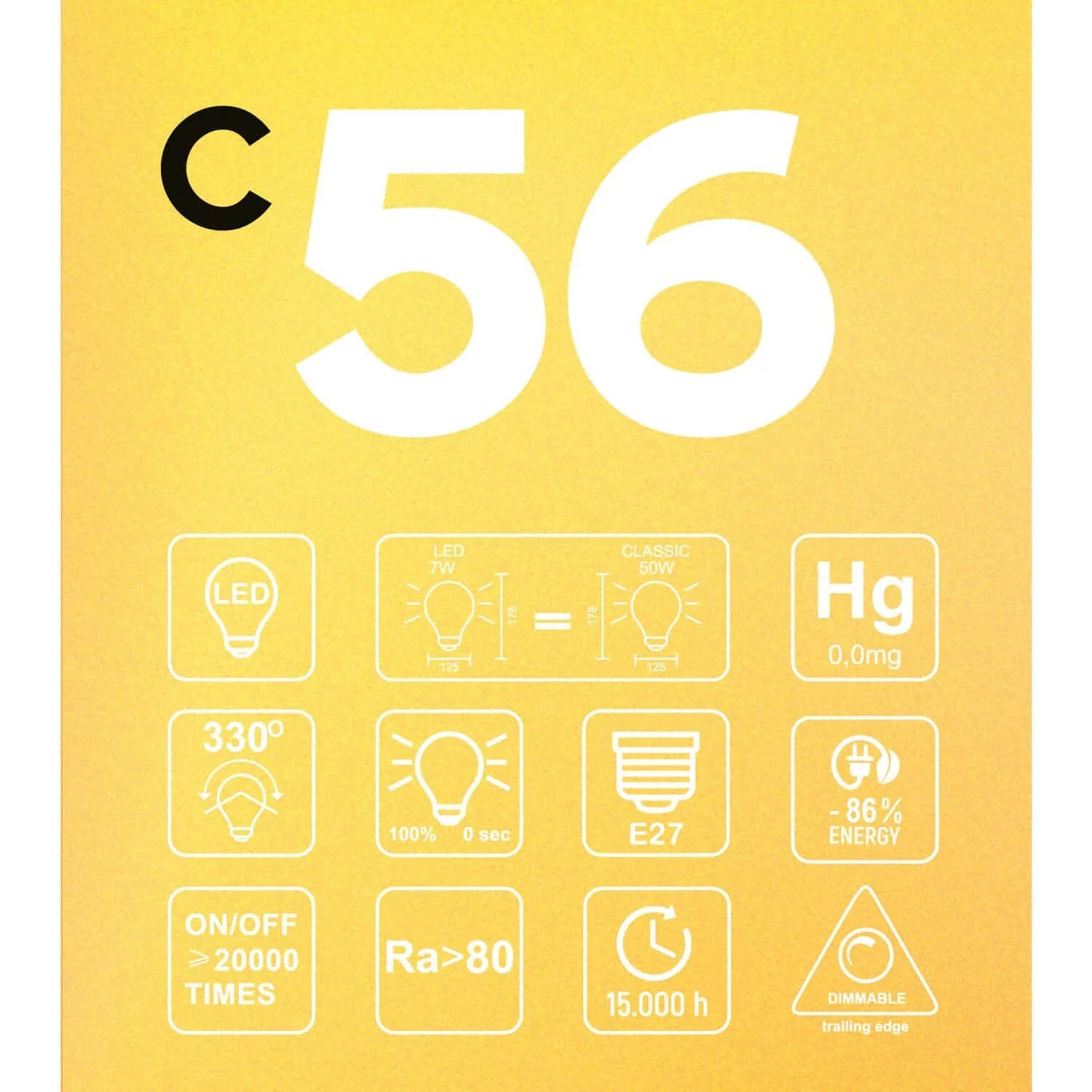 Gold LED Light bulb Carbon Line vertical filament Globe G125 7W 640Lm E27 2700K Dimmable - C56 - Image 5