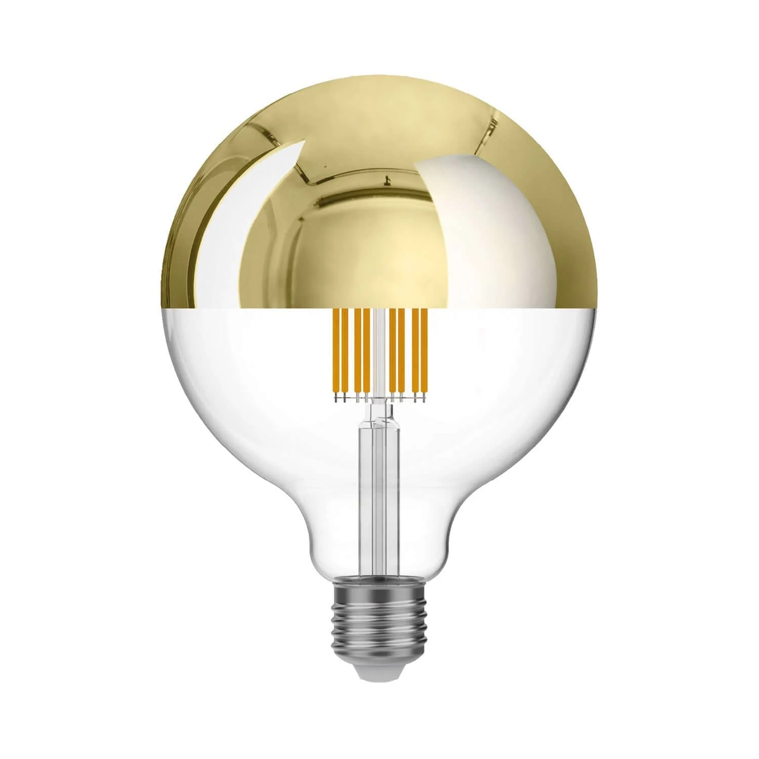 LED Half Sphere Gold Globe G125 7W 650Lm E27 2700K Dimmable Light bulb - A15