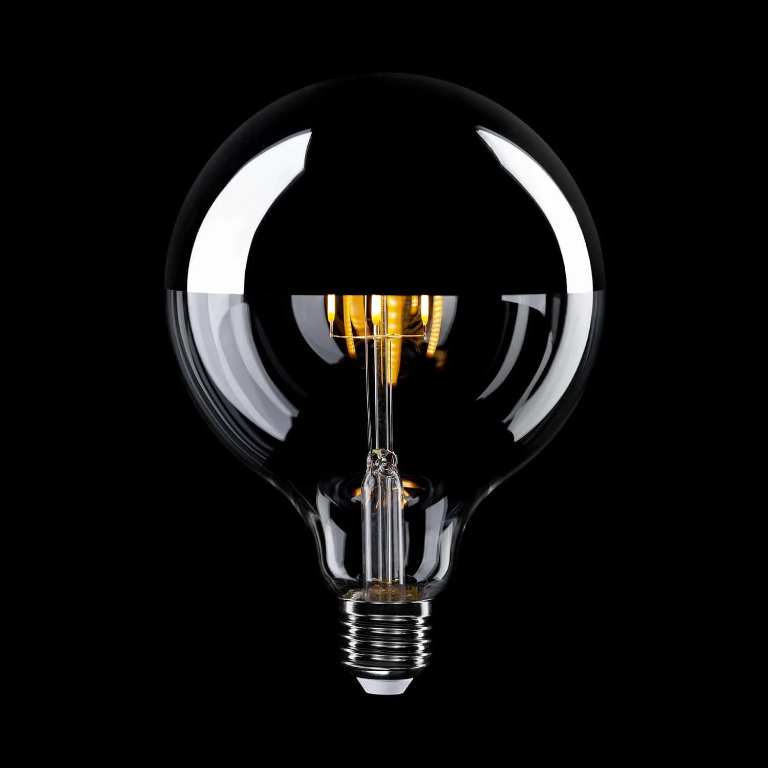 LED light bulb half sphere silver B05 Line 5V Short filament Globe G125 1.3W E27 Dimmable 2500K - Image 2