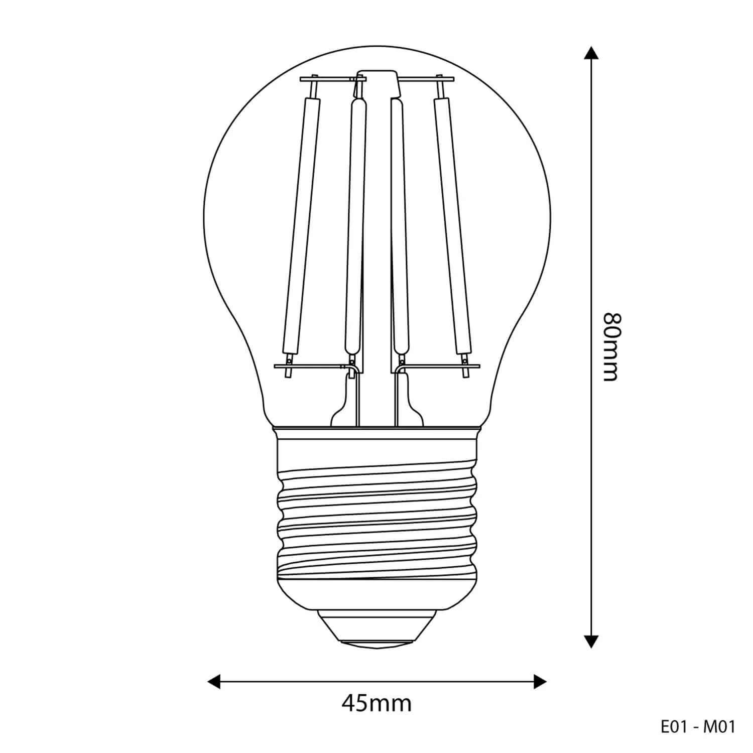 Milky Mini Globe G45 4W 470Lm E27 2700K LED Light bulb - M01 - Image 3