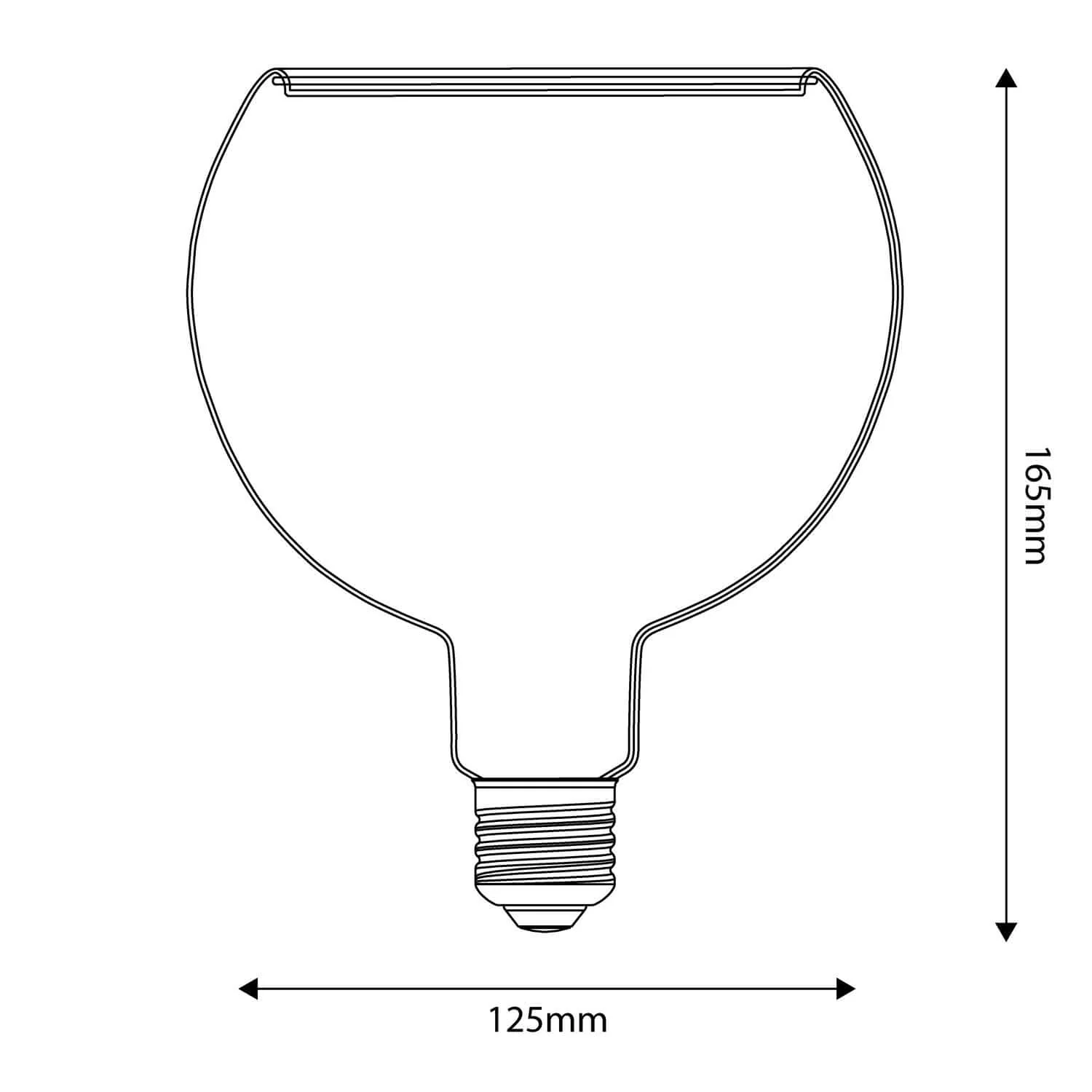 Ghost Line Transparent LED Light Bulb CRI 90 G125 4.5W 300Lm E27 2200K Dimmable - G05 - Image 4