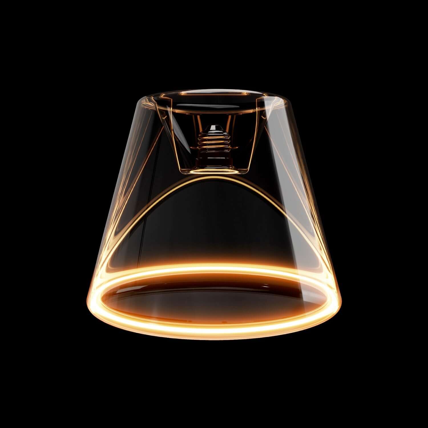Transparent LED light bulb Ghost Line Recessed Cone 6W 500Lm E27 2200K Dimmable – G01 - Image 2