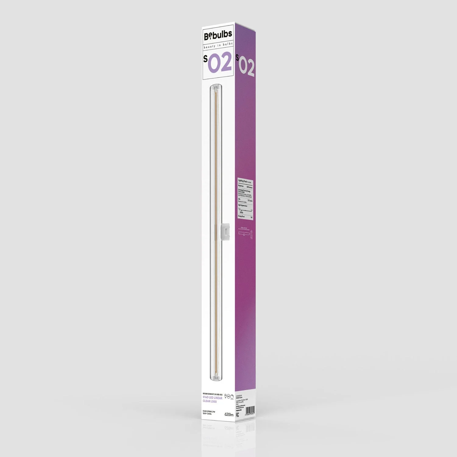 LED Linear Clear S14d 120V Light Bulb CRI 90 - length 500 mm 7W 620Lm 2700K 120V Dimmable - S02 - Image 8