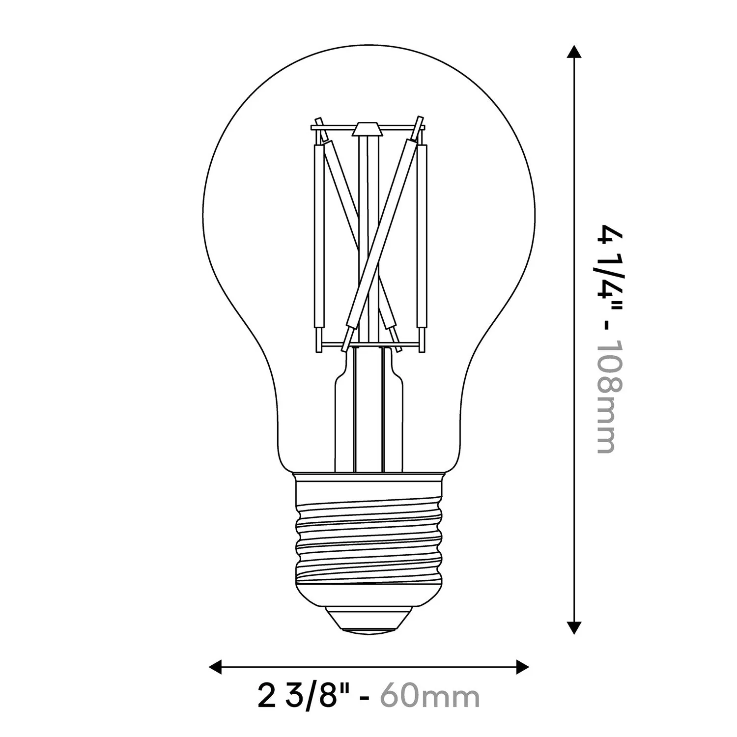 LED Porcelain Effect Light Bulb CRI 95 A19 8.8W 600Lm E26 120V 2700K Dimmable - P06 - Image 3