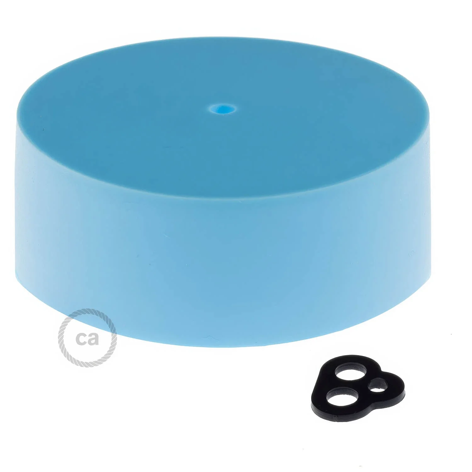 Cylindrical ceiling rose kit in silicone - Light Blue - Image 3