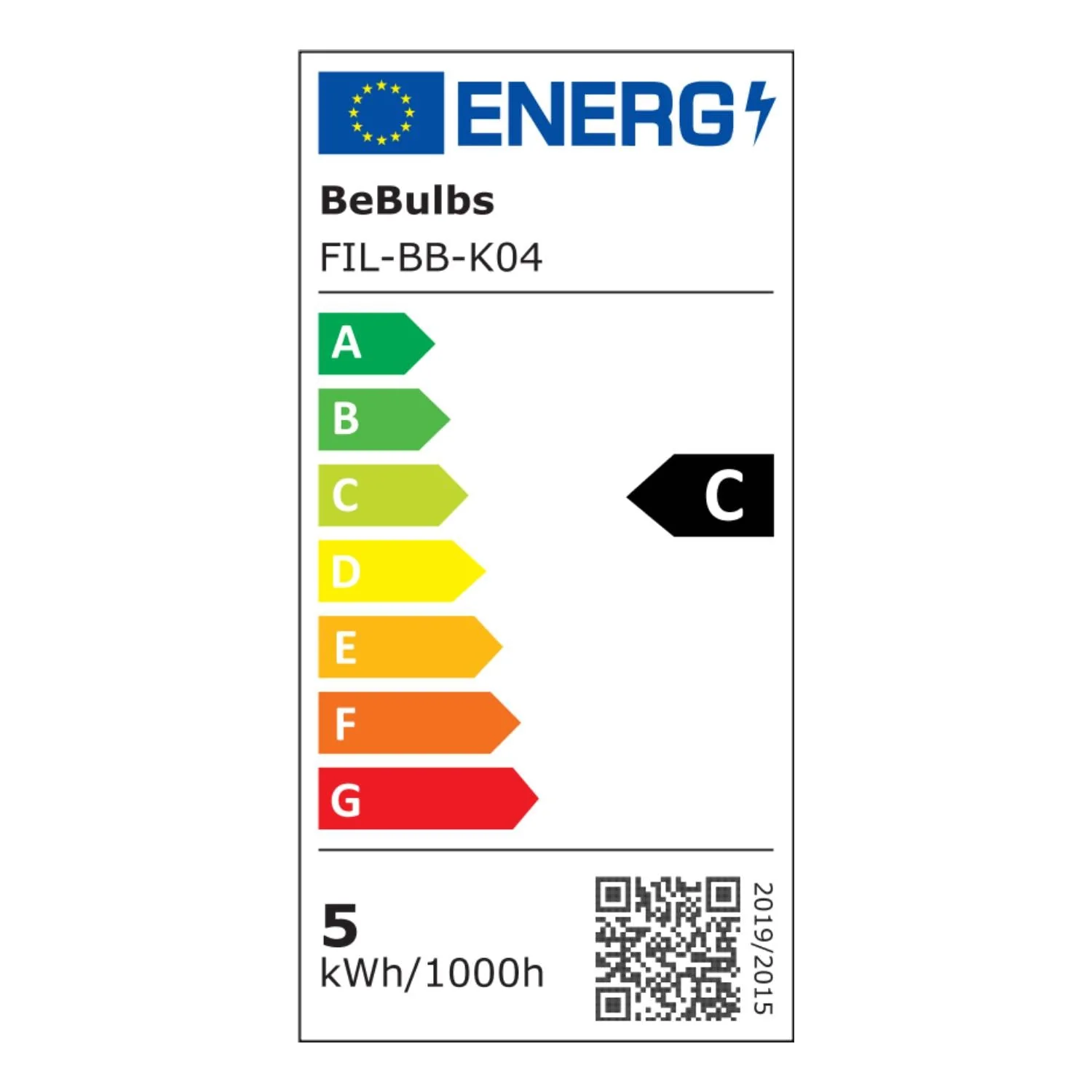 Camo LED Light bulb G125 4.8W 806Lm E27 2700K Dimmable - White - Image 3