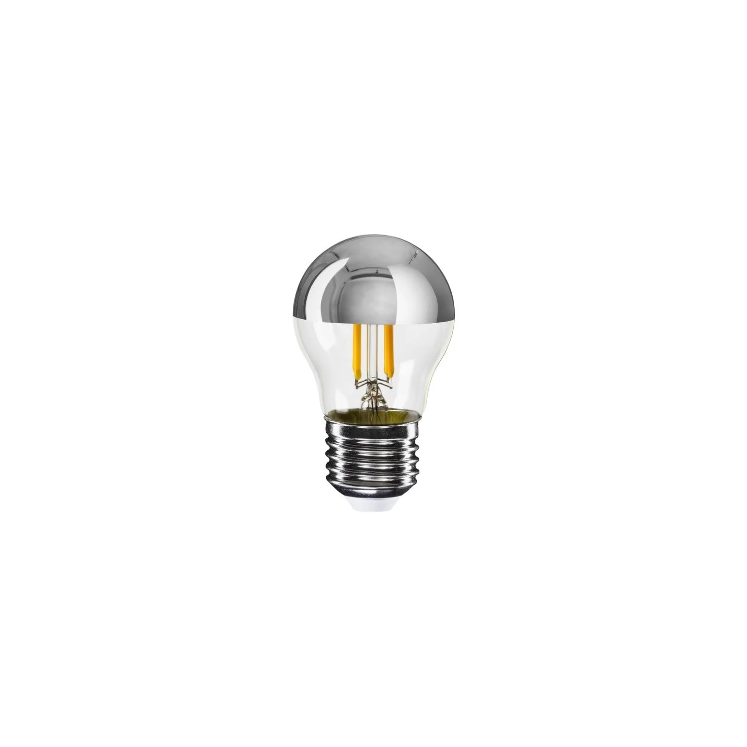 Light bulb LED Half Sphere Silver Mini Globe G45 4.8W 380Lm E27 2700K Dimmable - A03