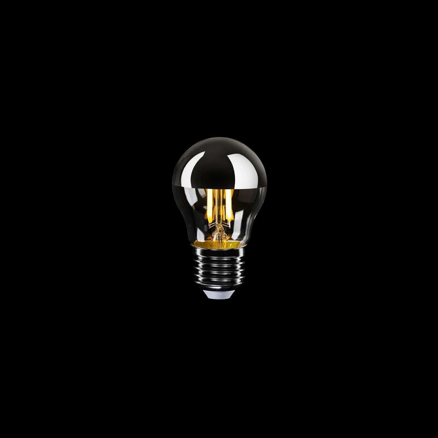 Light bulb LED Half Sphere Silver Mini Globe G45 4.8W 380Lm E27 2700K Dimmable - A03 - Image 2