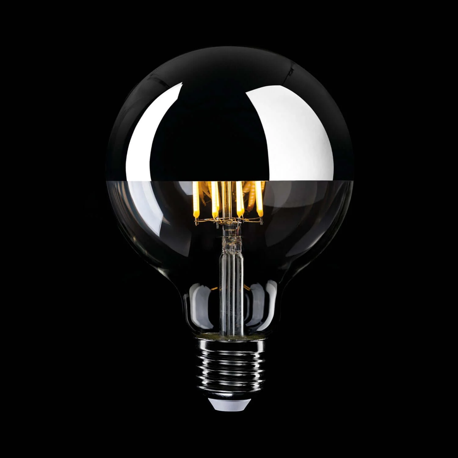 Light bulb LED Half Sphere Silver Globe G125 7W 650Lm E27 2700K Dimmable - A05 - Image 2