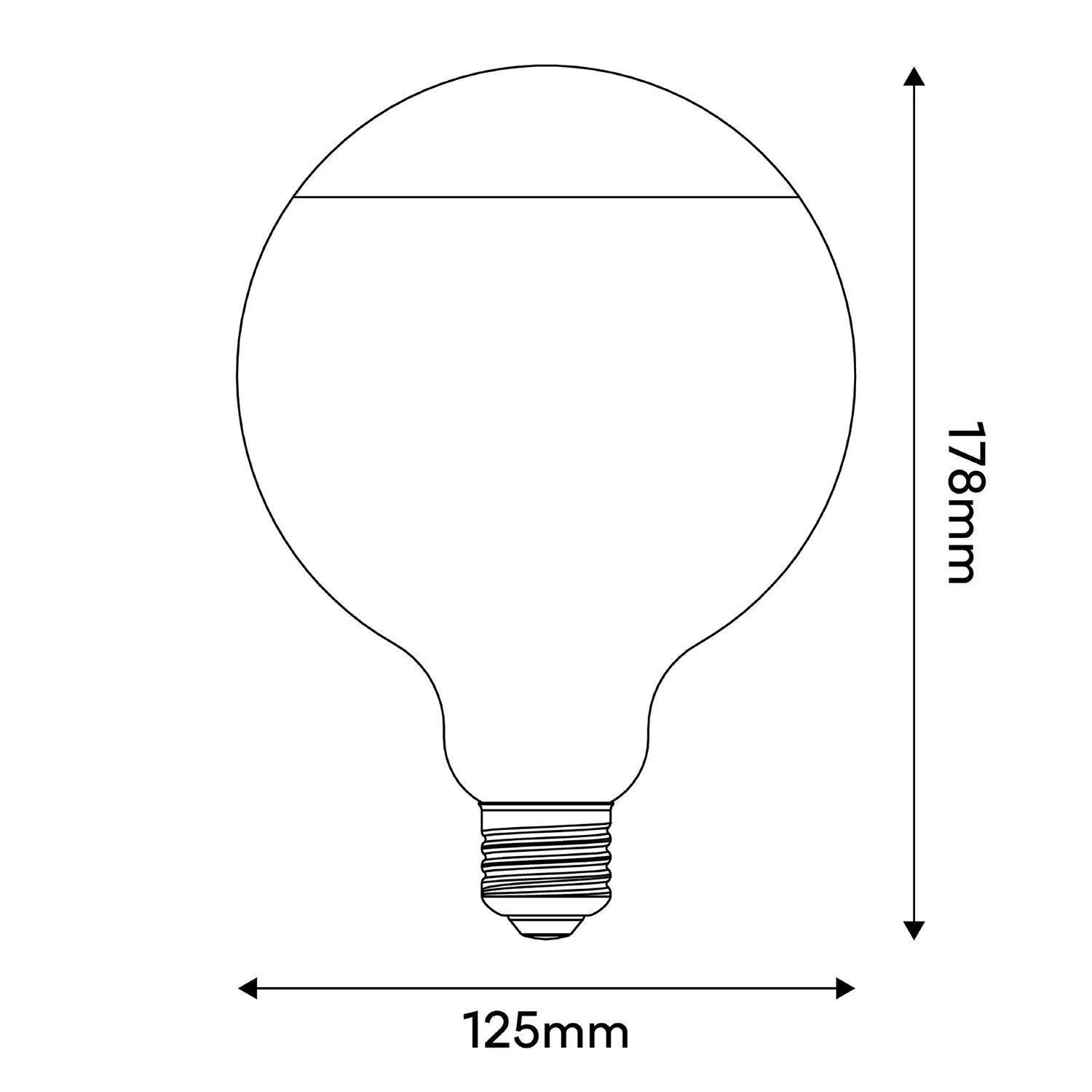 Lucia LED Light bulb G125 4.8W 806Lm E27 2700K Dimmable - Cream - Image 3