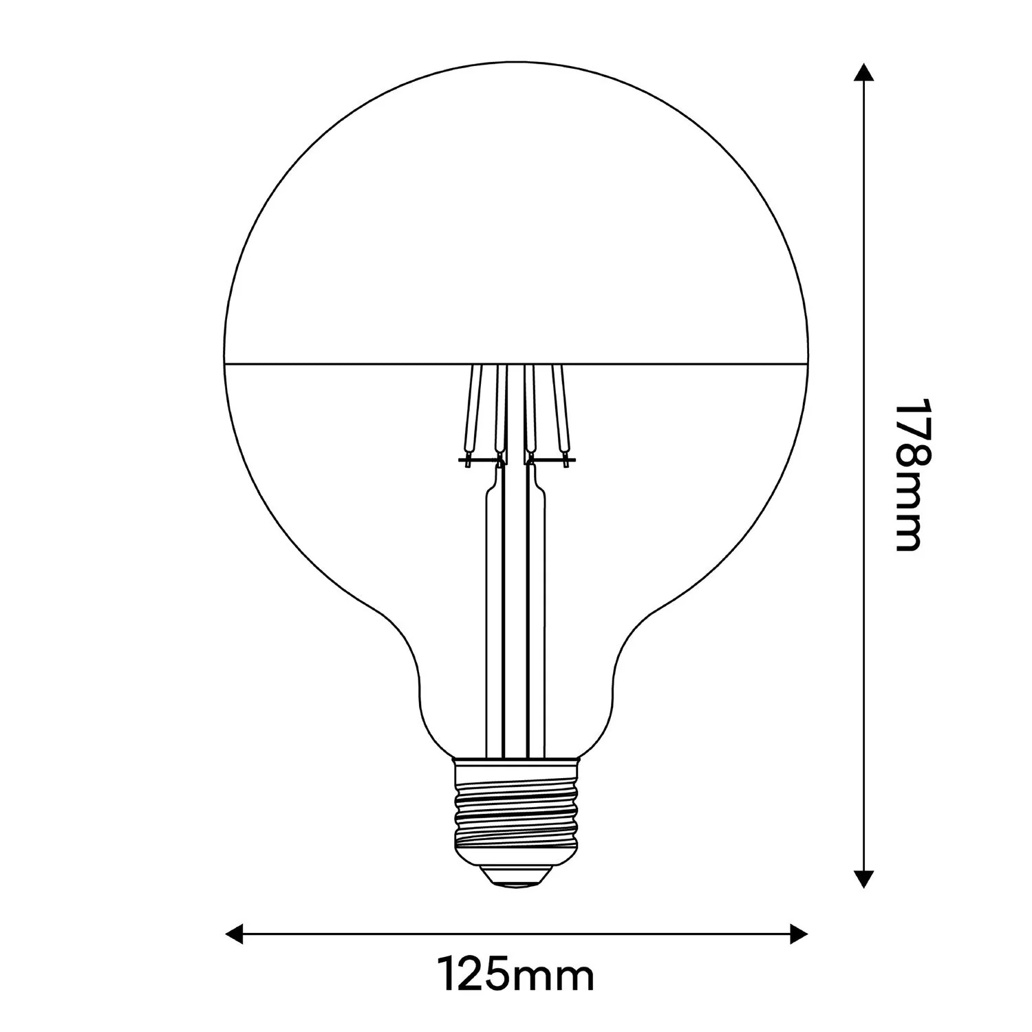 LED Light bulb Maria G125 4.8W 806Lm E27 2700K Dimmable - Blue - Image 5