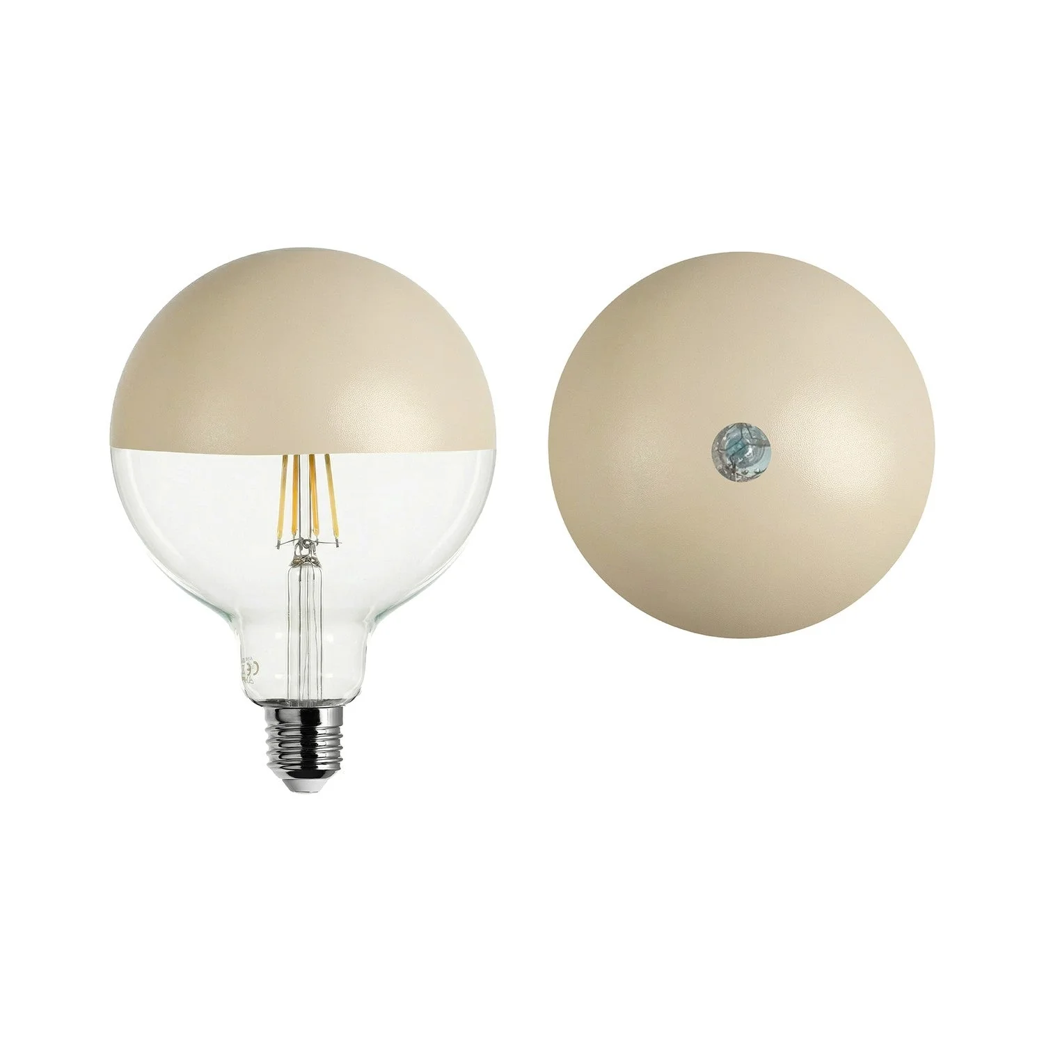 LED Light bulb Maria G125 4.8W 806Lm E27 2700K Dimmable - Cream - Image 2