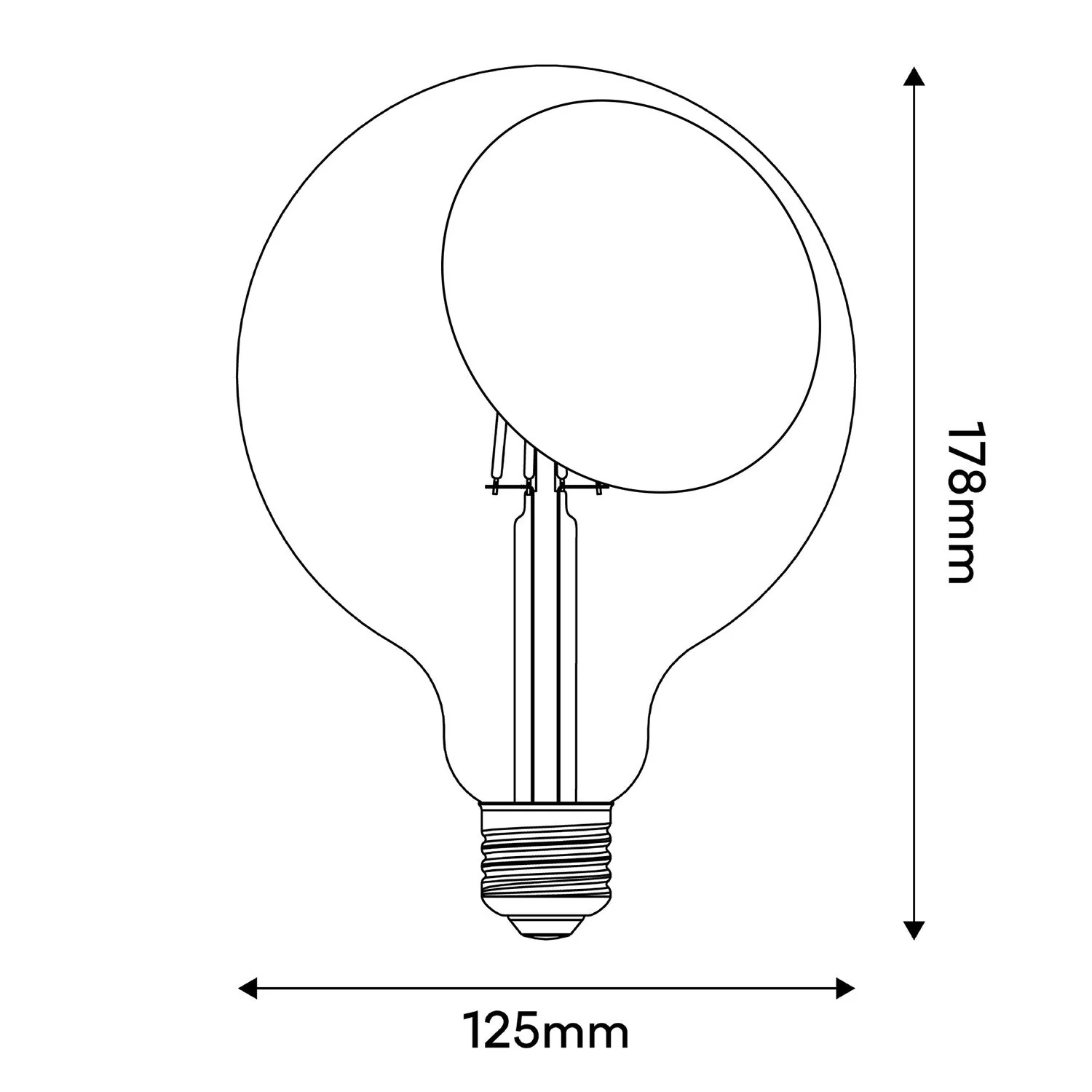 Sofia LED Light bulb G125 4.8W 806Lm E27 2700K Dimmable - Green - Image 3