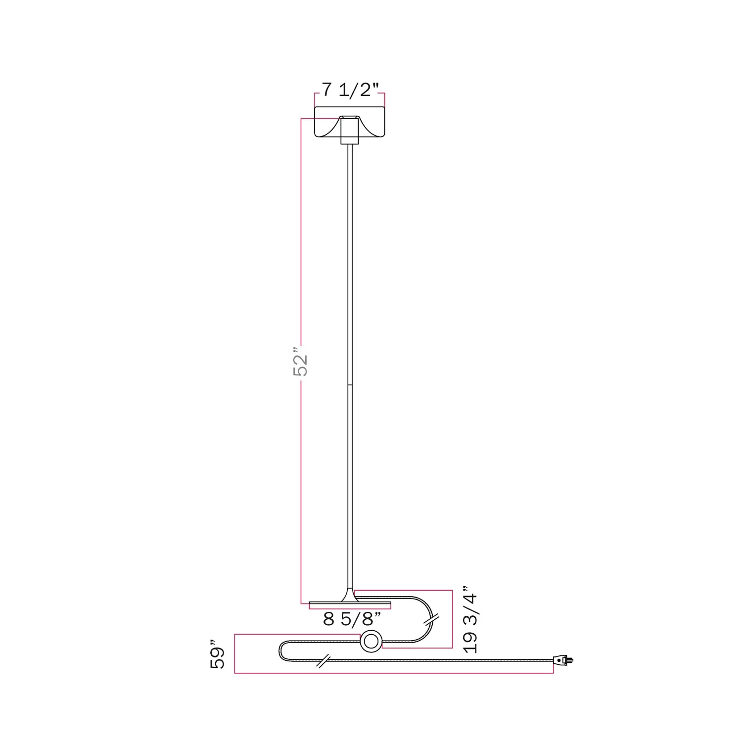 MAG-Y floor lamp with round metal base and Ghost LED bulb - Black - Image 5