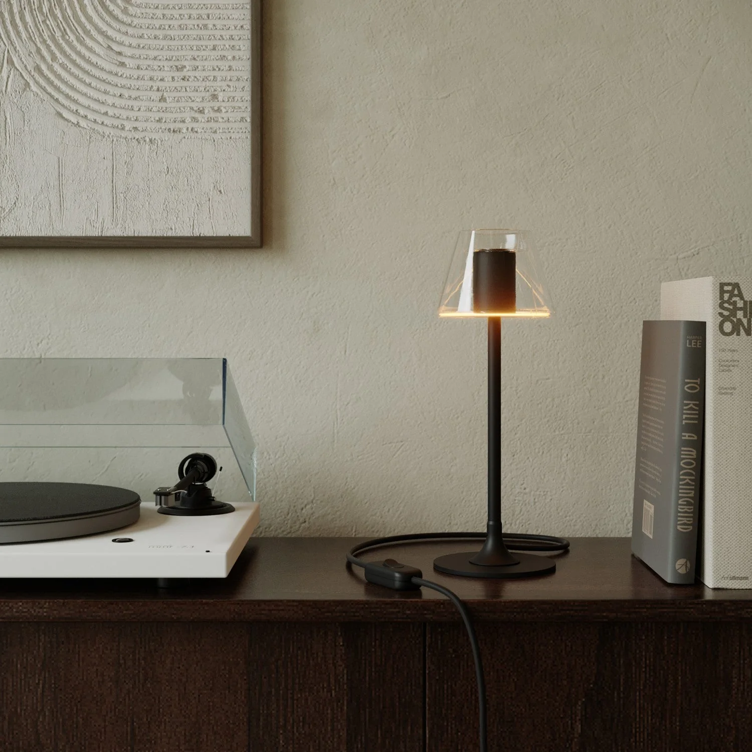 MAG-Y G07 table lamp with round metal base - Black - Image 2