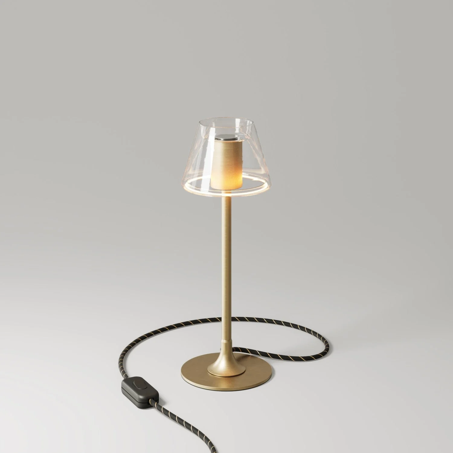 MAG-Y G07 table lamp with round metal base - Brushed bronze