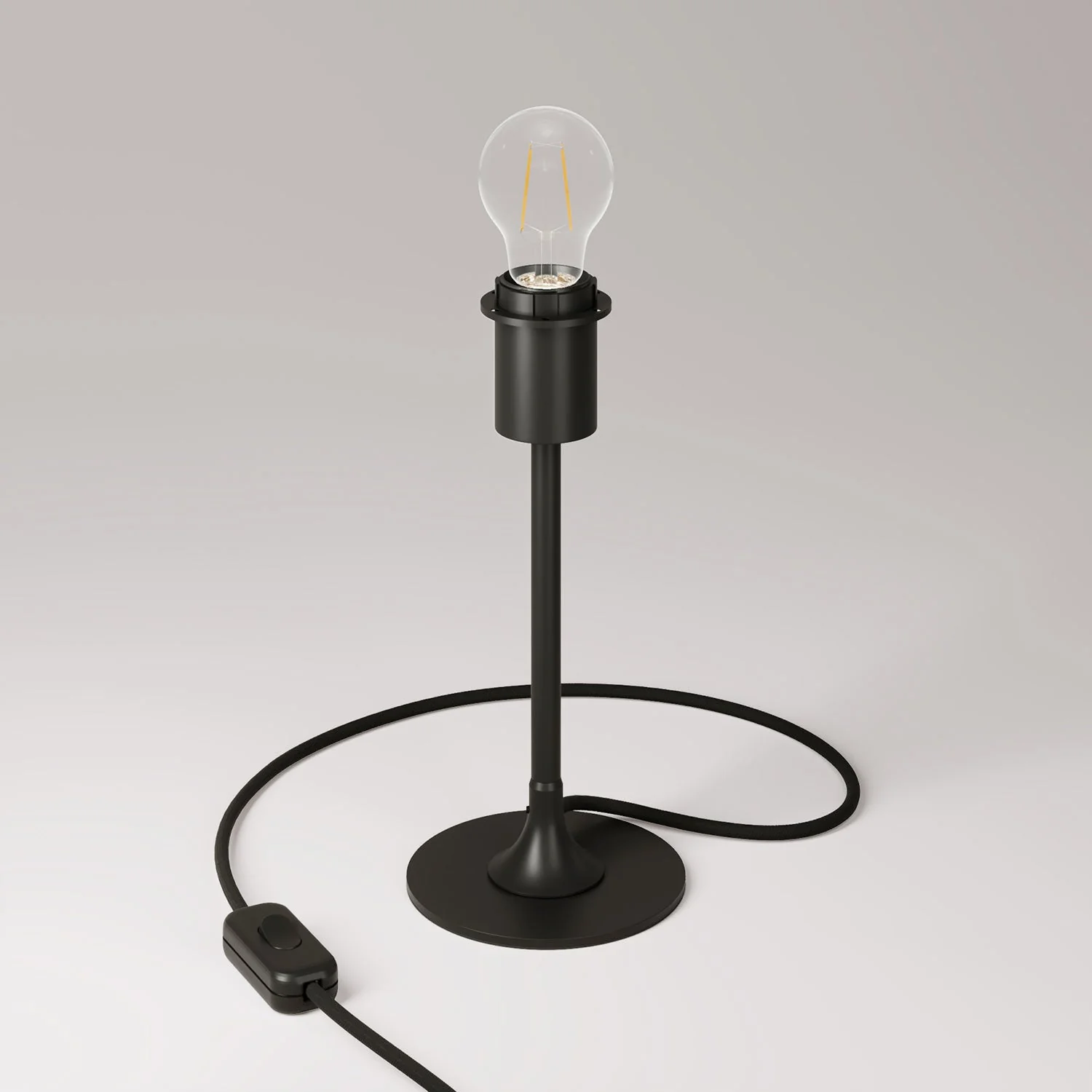 MAG-Y metal table lamp with fitting for lampshade - Black - Image 3