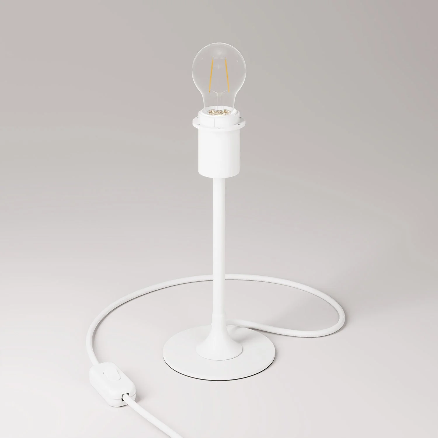 MAG-Y metal table lamp with fitting for lampshade - Matt white - Image 3