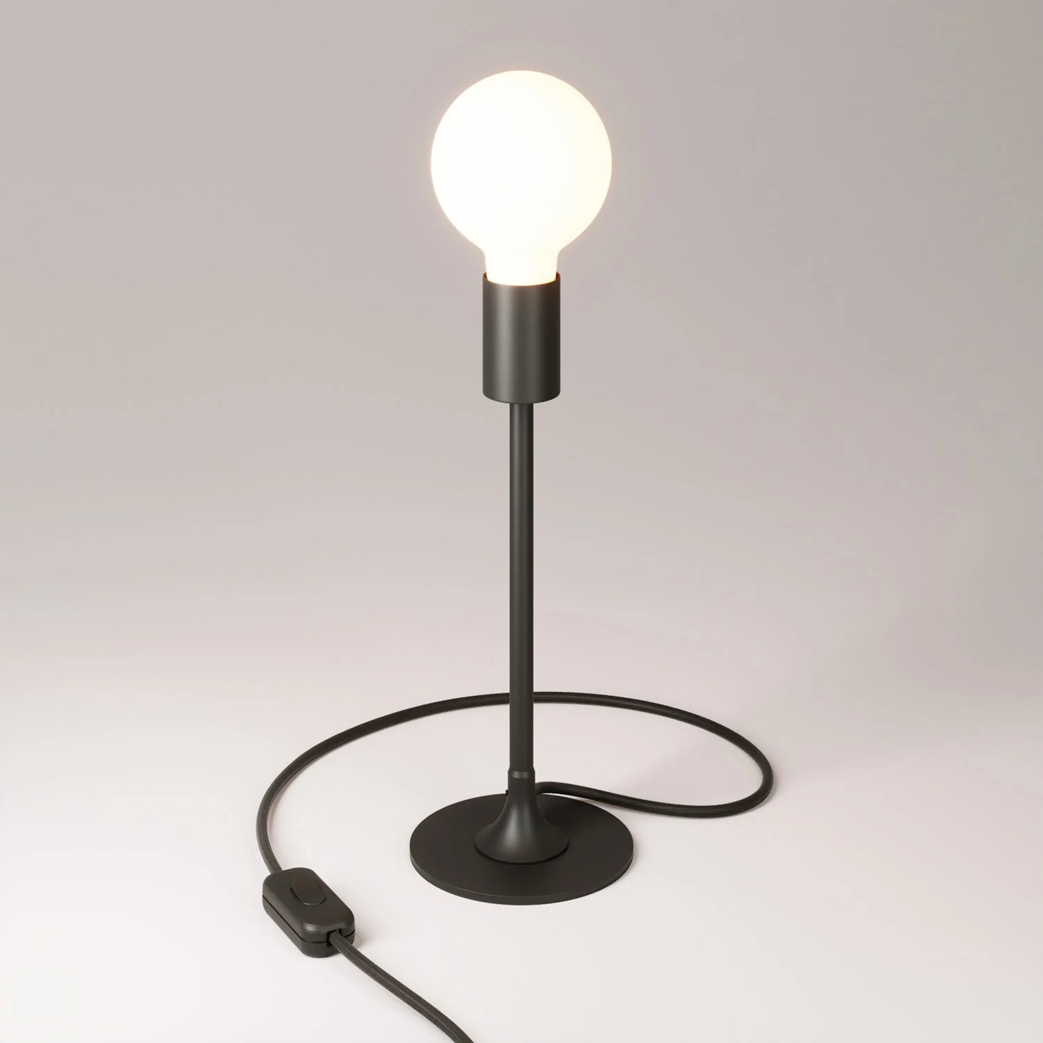 MAG-Y metal table lamp with exposed bulb - Black