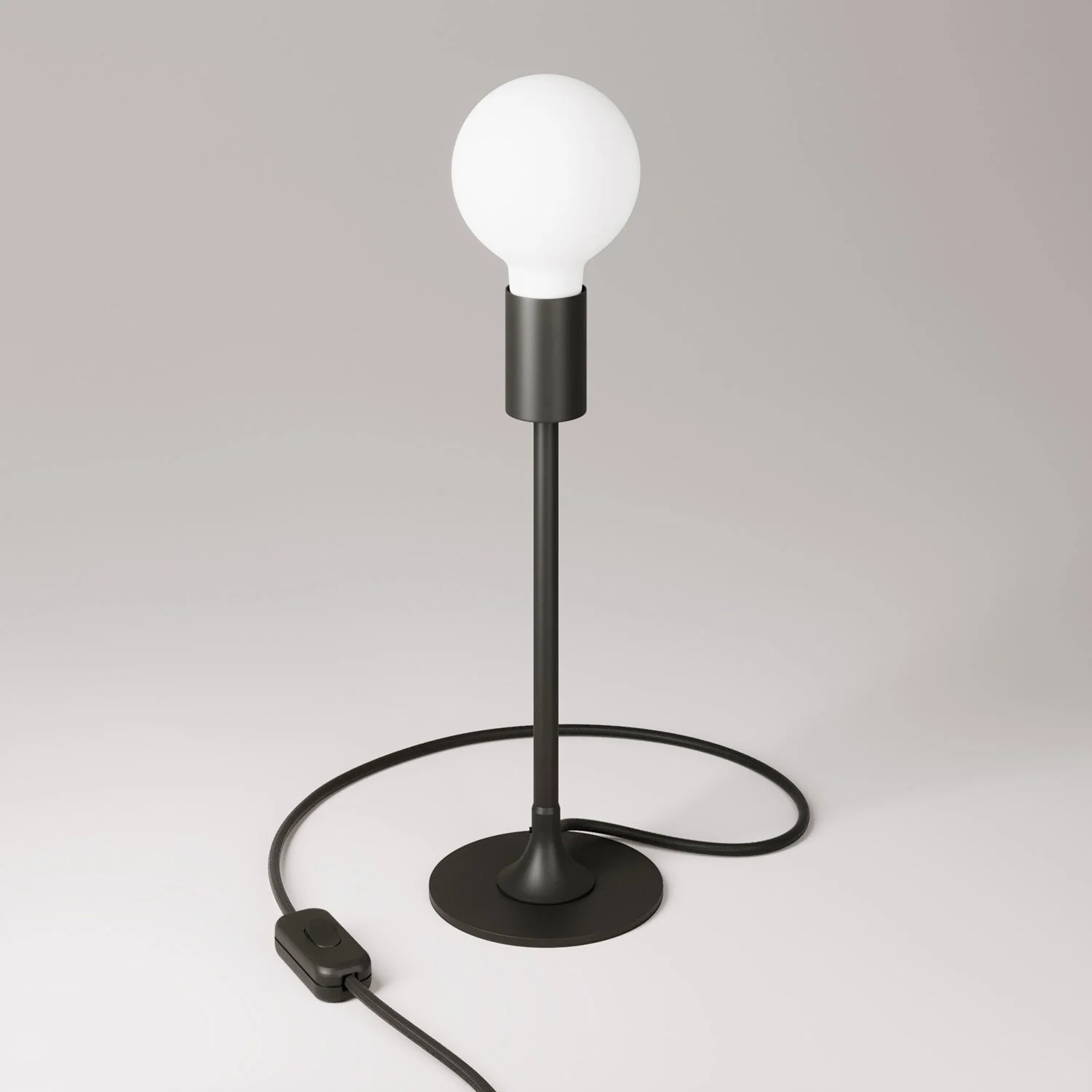 MAG-Y metal table lamp with exposed bulb - Black - Image 3
