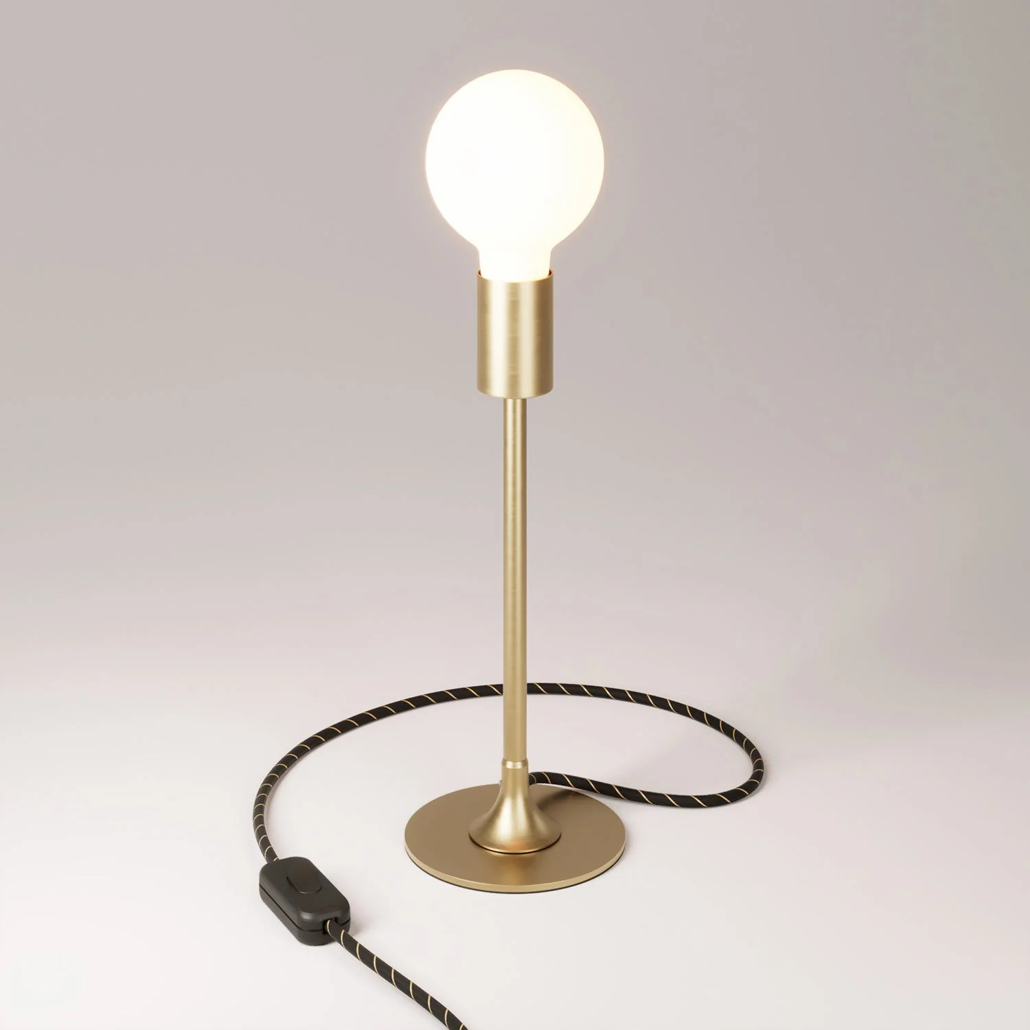 MAG-Y metal table lamp with exposed bulb - Brushed bronze - Image 3
