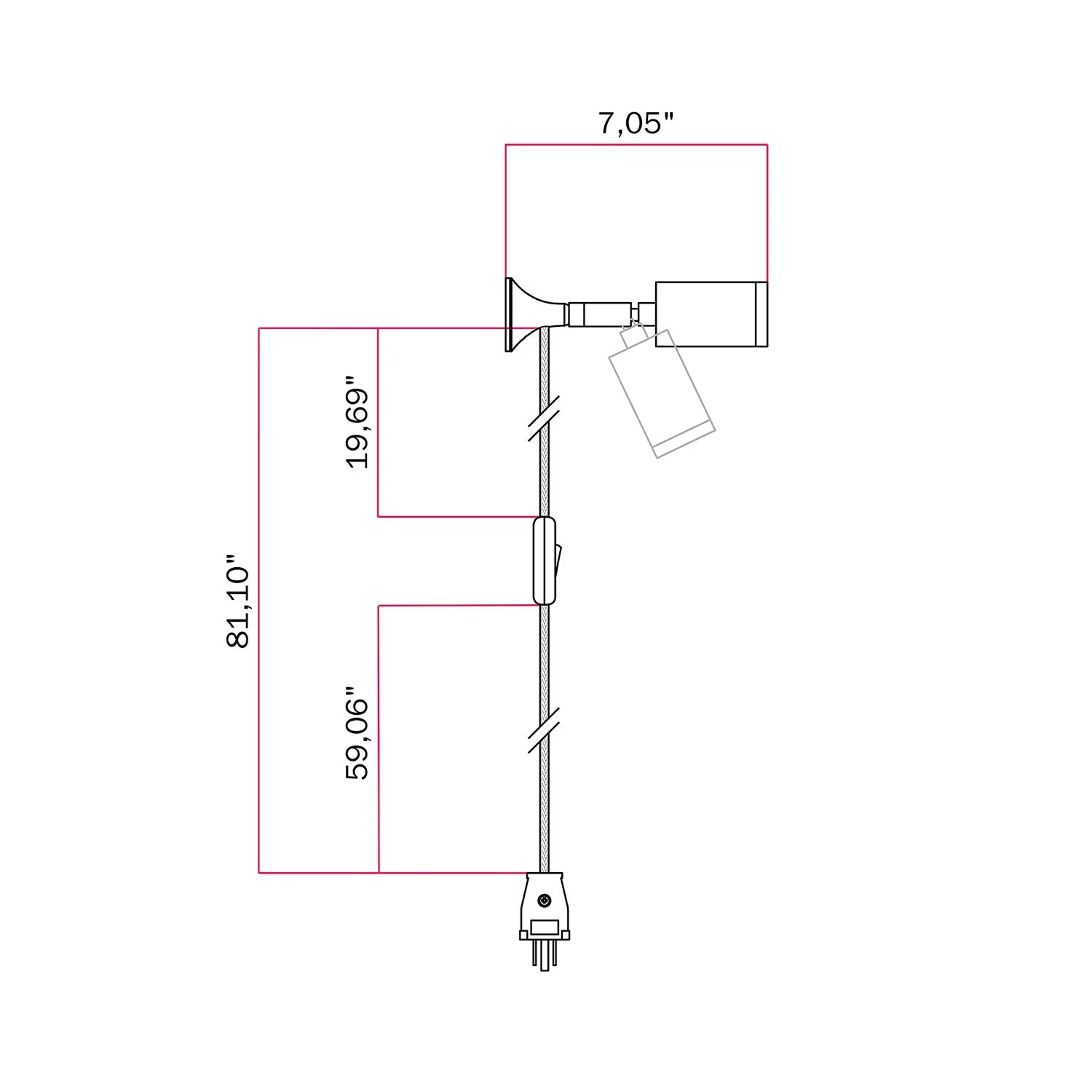 MAG-Y metal wall light with swivel joint and spotlight - Matt white - Image 7