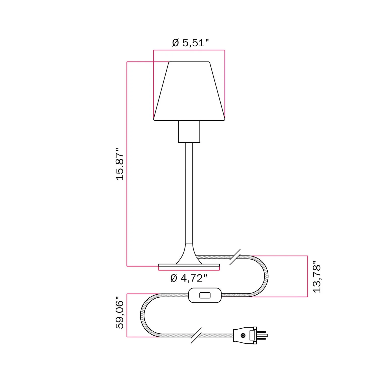 MAG-Y table lamp with canvas shade - Brushed bronze - Image 6