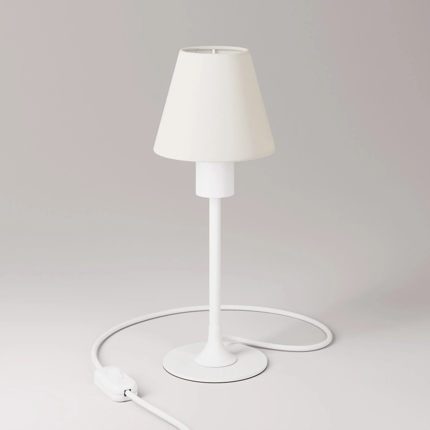 MAG-Y table lamp with canvas shade - Matt white - Image 3