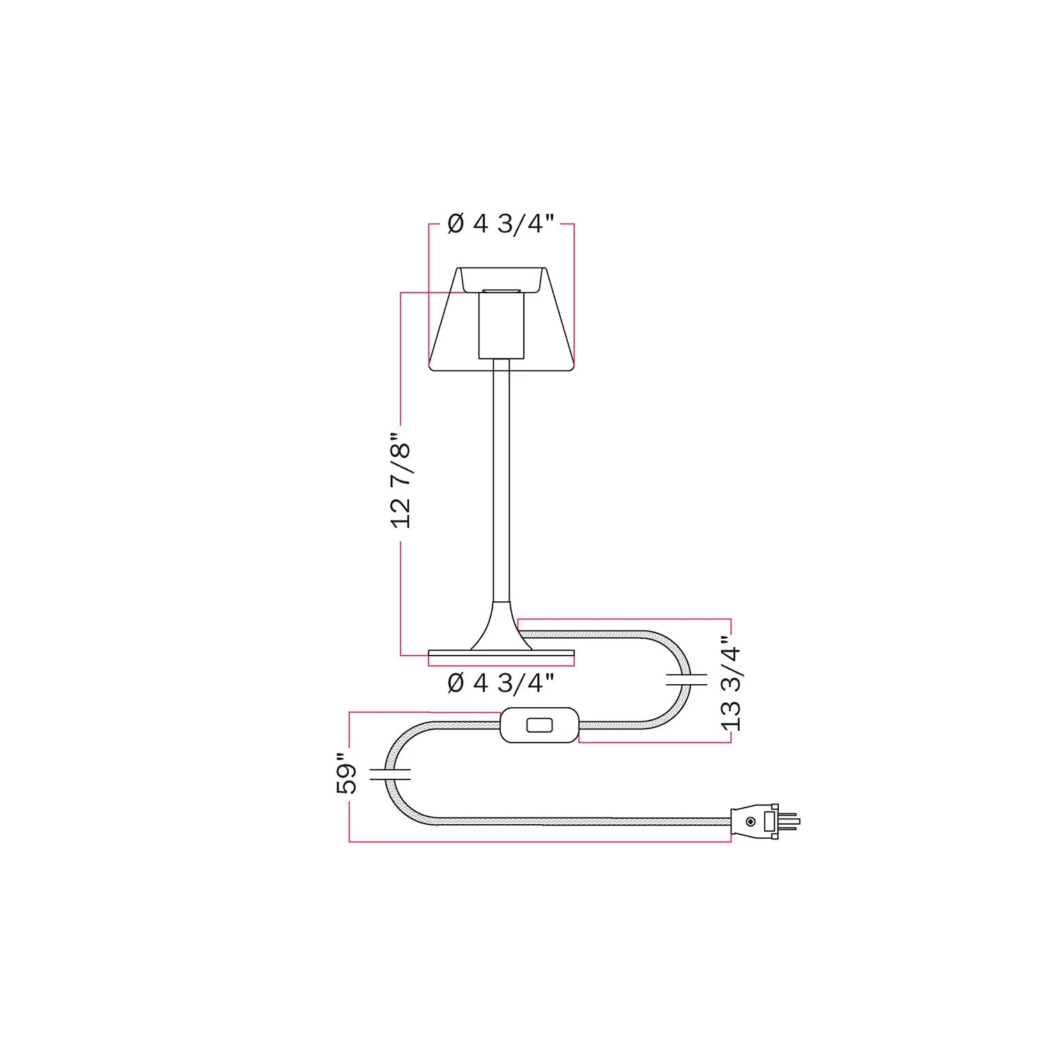 MAG-Y table lamp with round metal base and transparent Ghost Mini Cone bulb - Matt white - Image 5