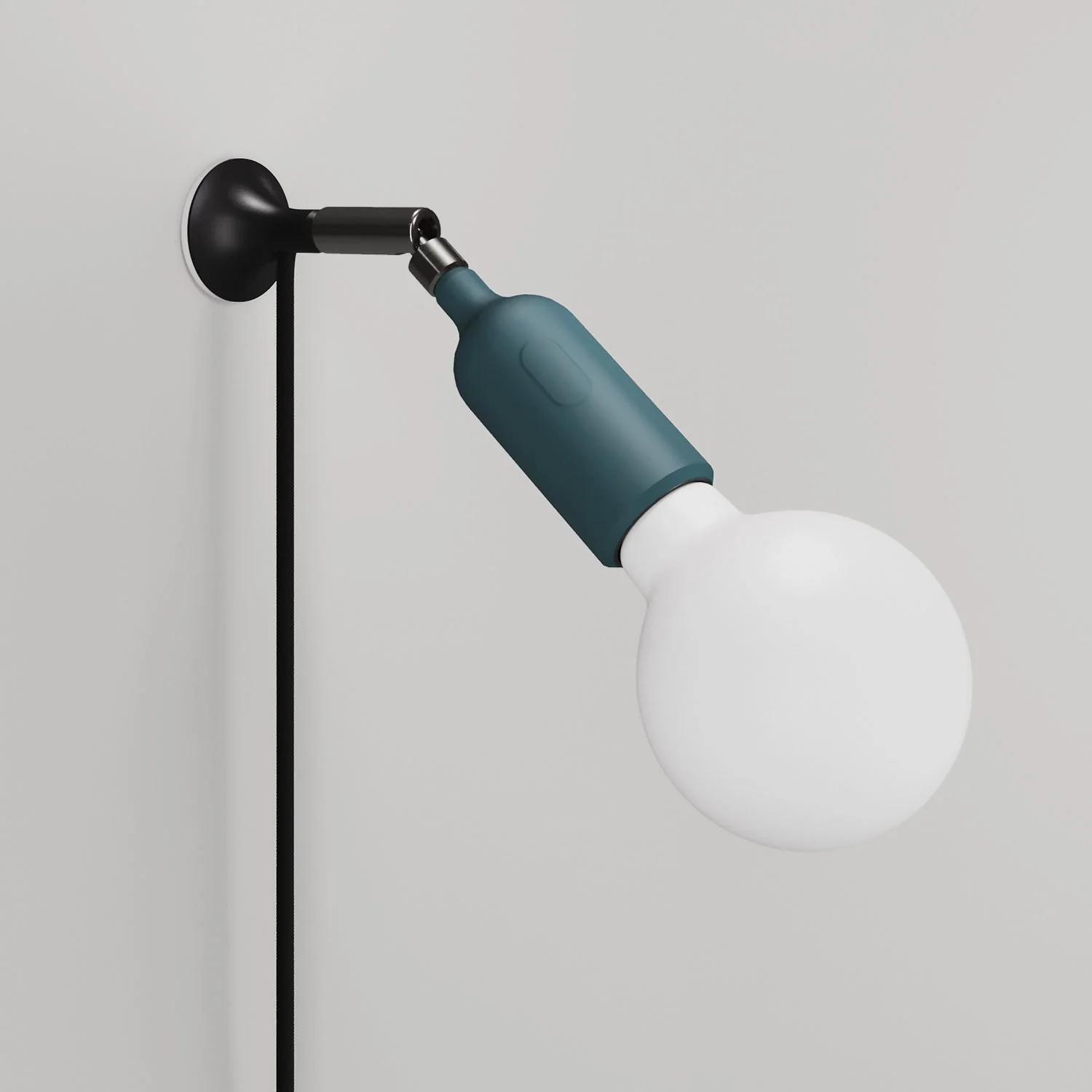 MAG-Y wall lamp with silicone socket and integrated switch - Petrol - Image 3