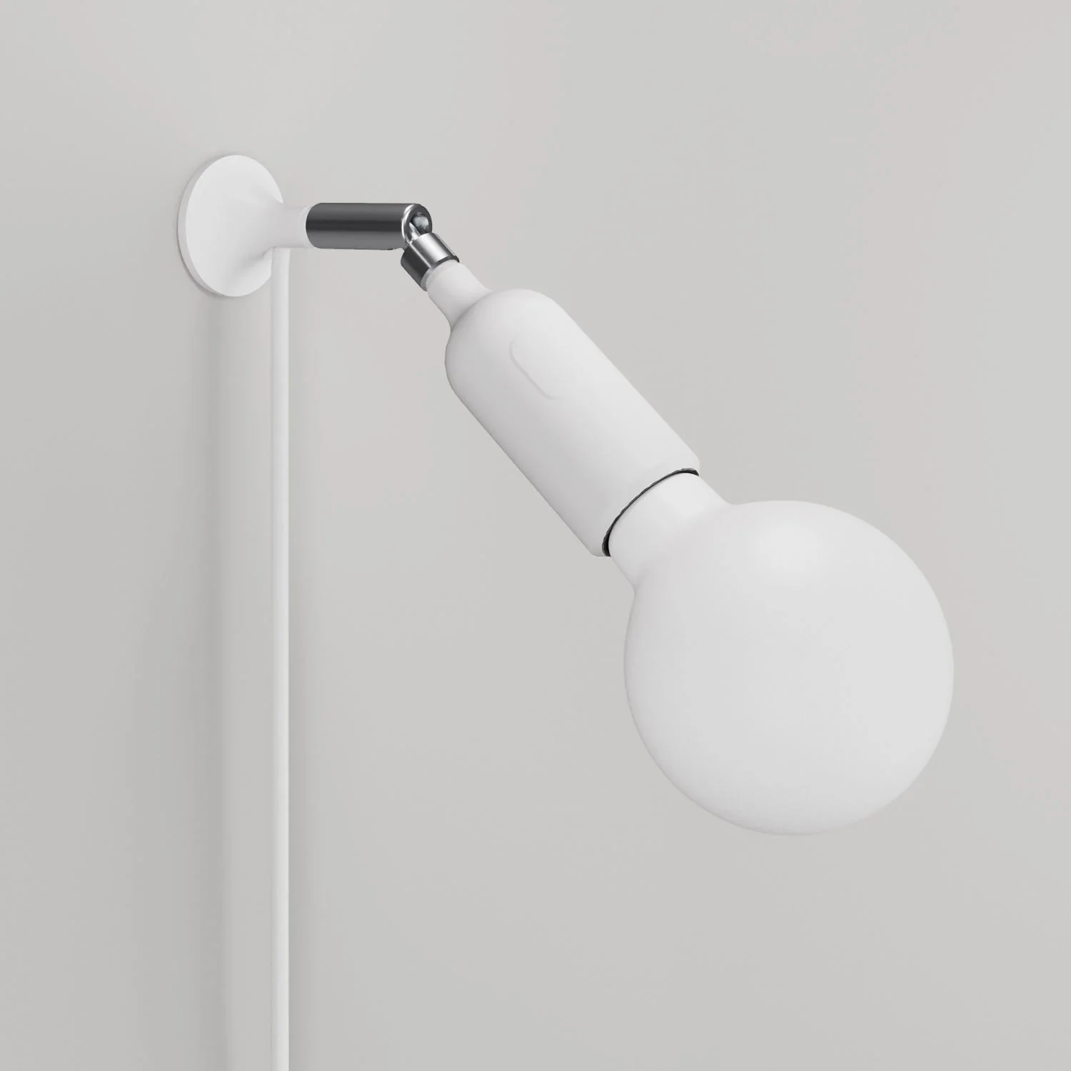 MAG-Y wall lamp with silicone socket and integrated switch - White - Image 3