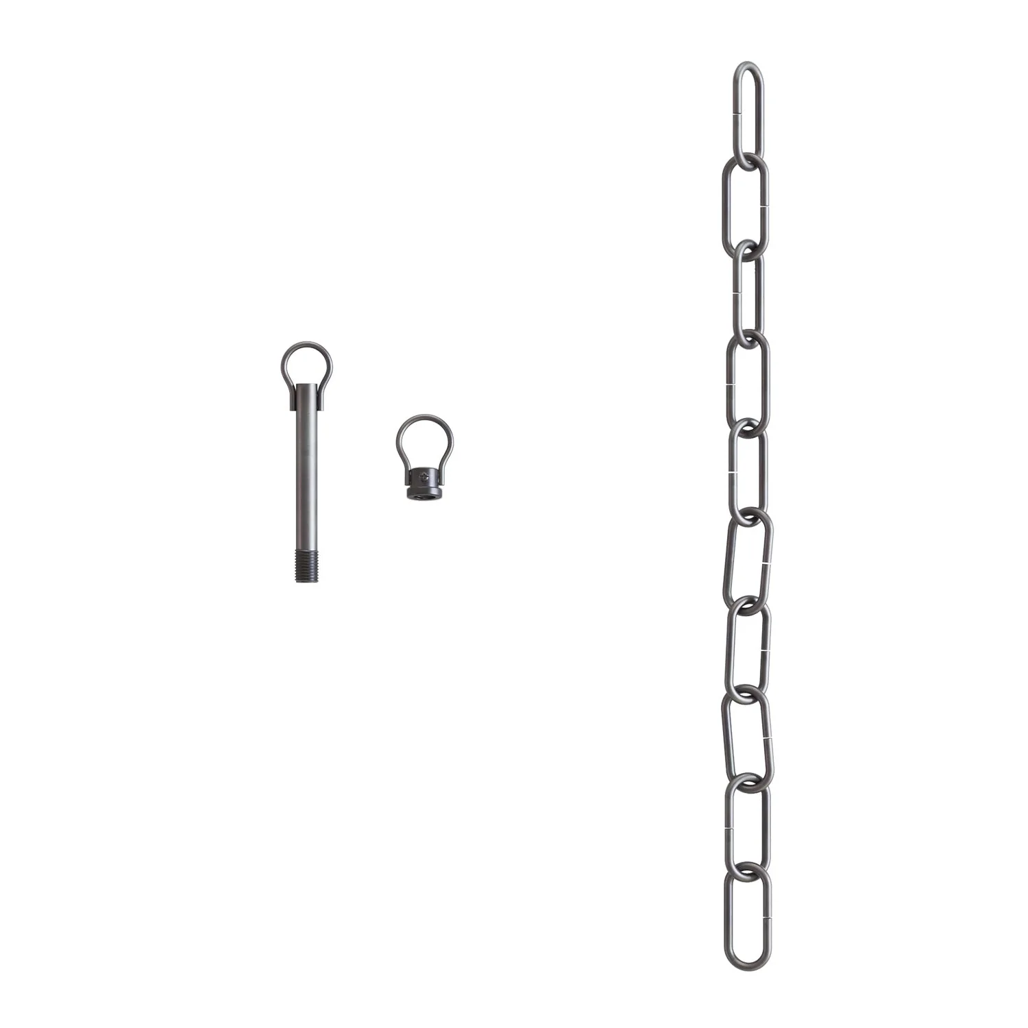 Mechanical suspension kit with Genoese iron chain – 50 cm chain, rod and hook M10x1 - Image 4
