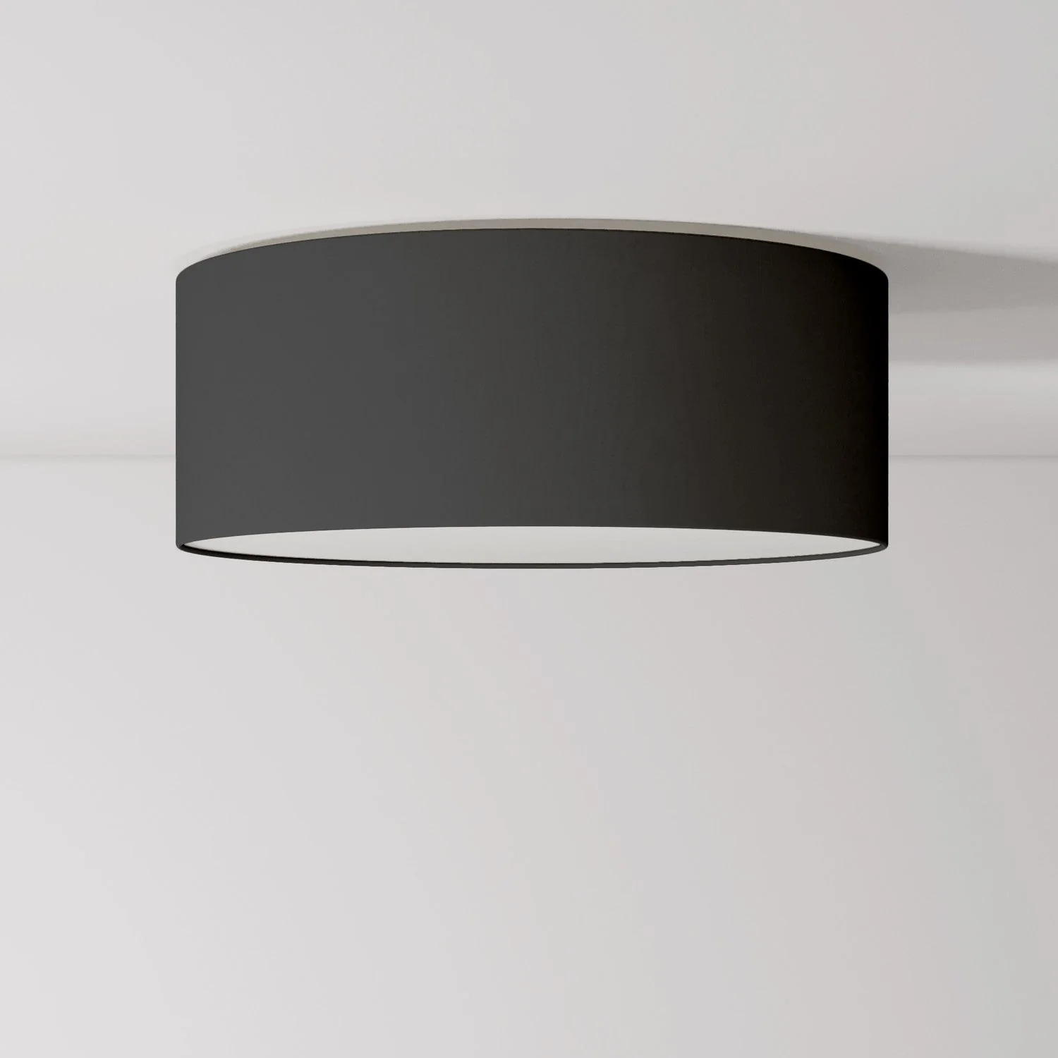 Medium Slim fabric ceiling light - Made in Italy - Anthracite Fabric