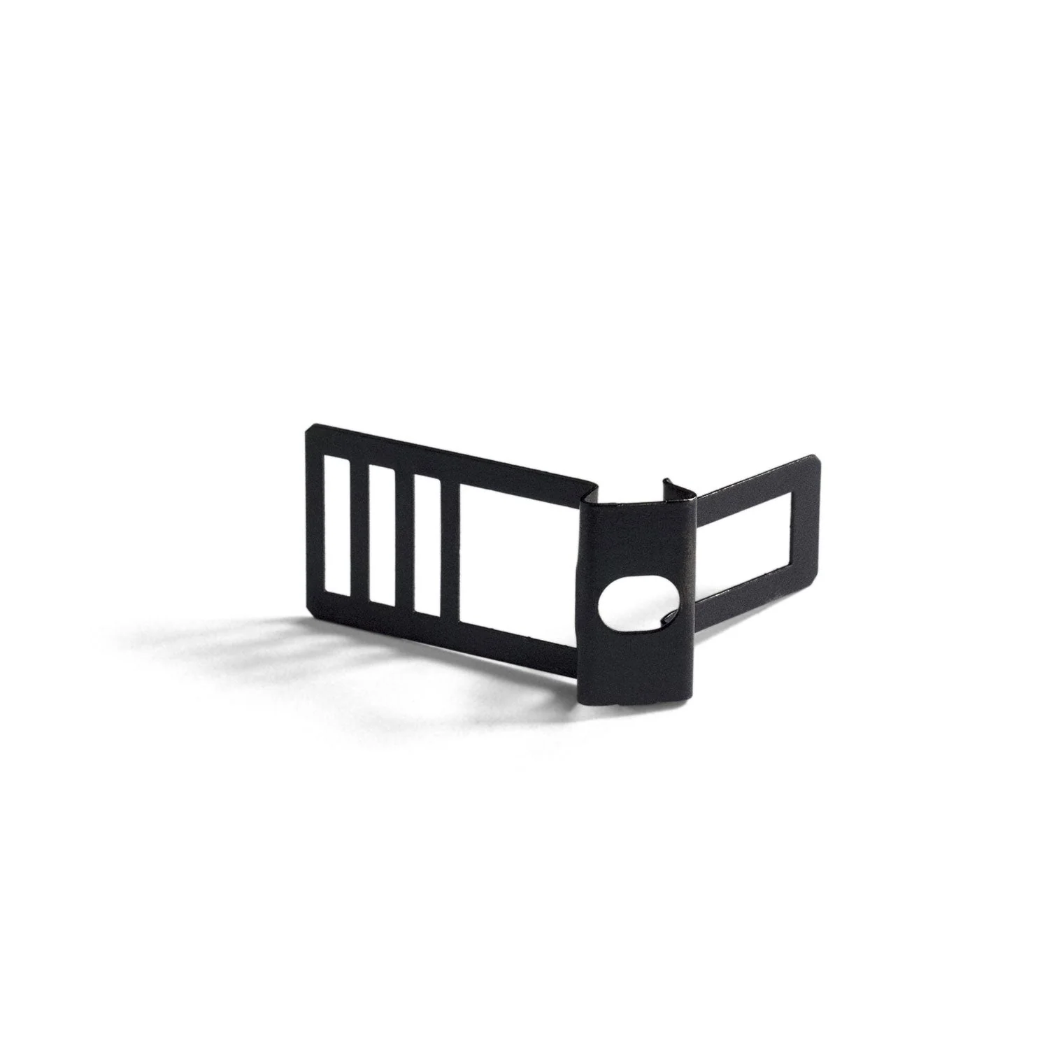 Metal cable clip for 16 mm diameter cord - Black
