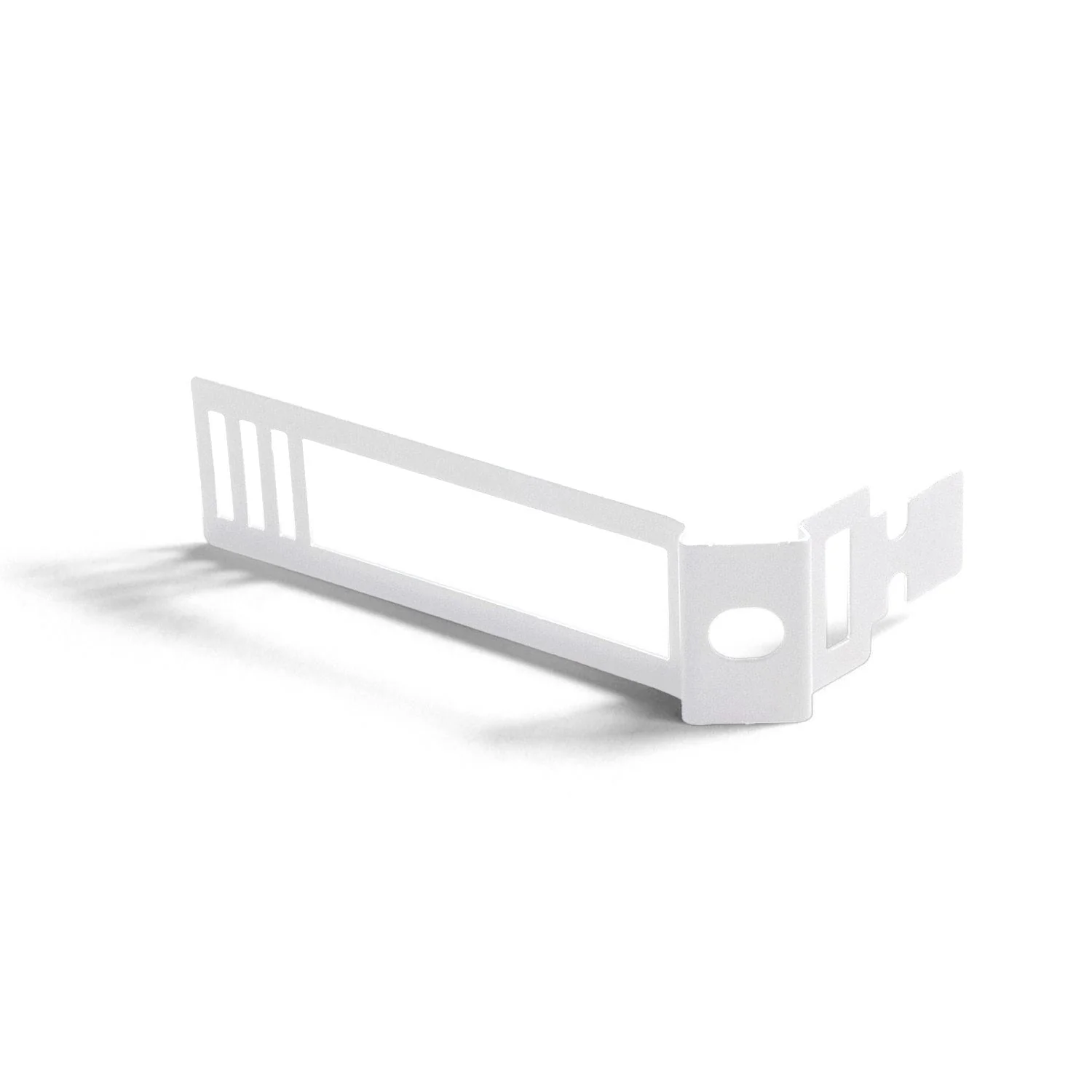 Metal cable tie clip for 24 mm diameter cord - White