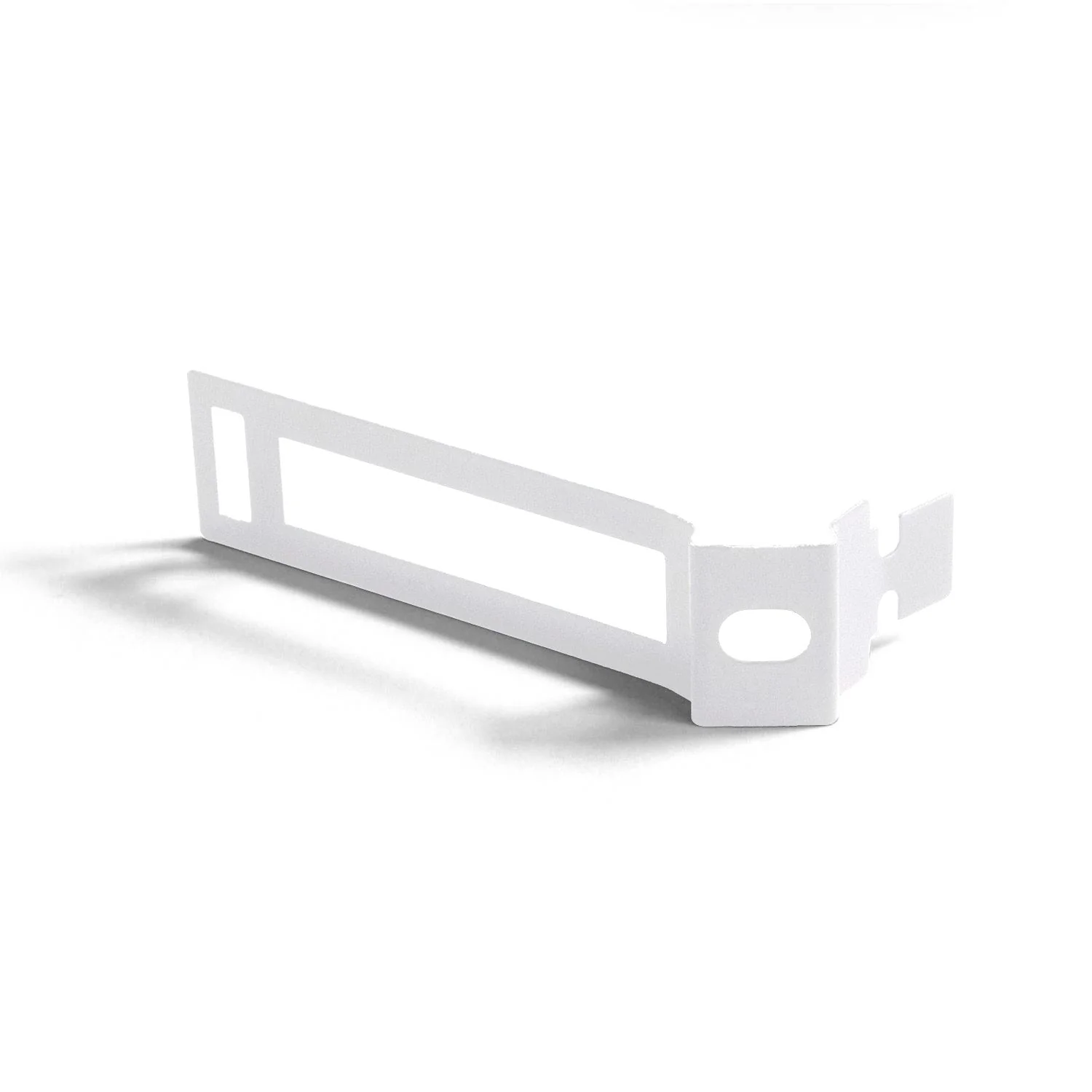 Metal cable tie clip for 30 mm diameter cord - White
