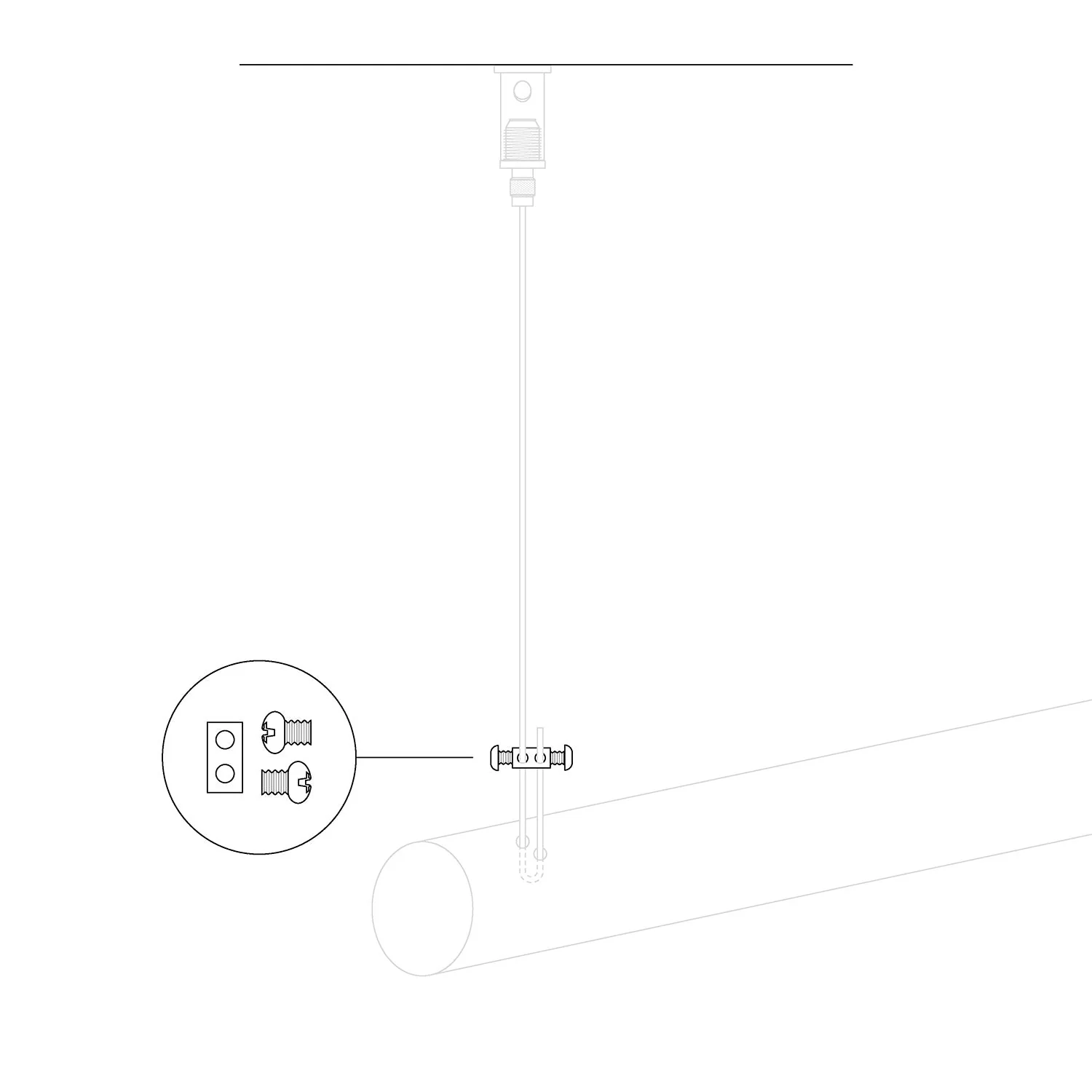 Metal cable block for suspensions with steel Cord - Direct anchoring system for Lampshades - Image 3