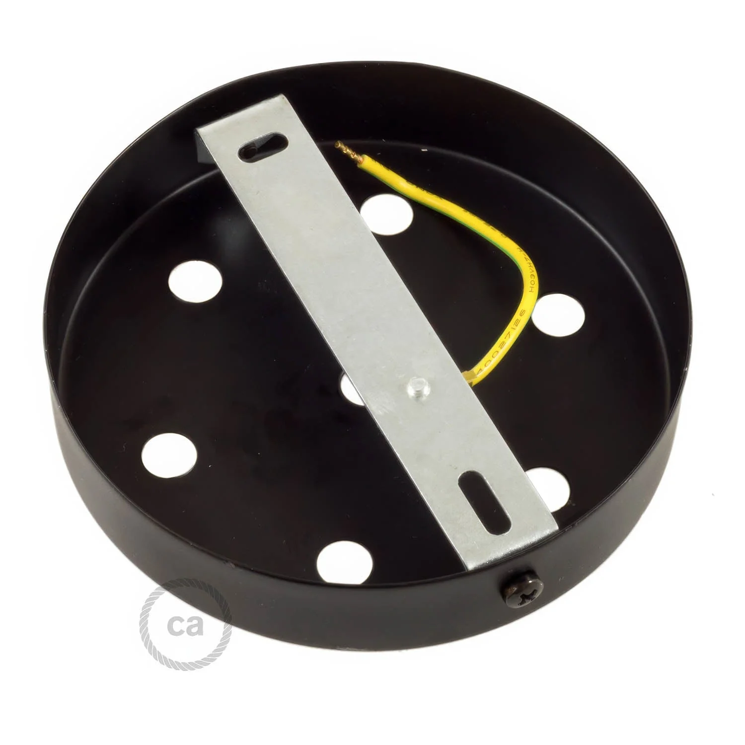 Cylindrical ceiling rose kit in metal with 7 holes - Black - Image 4