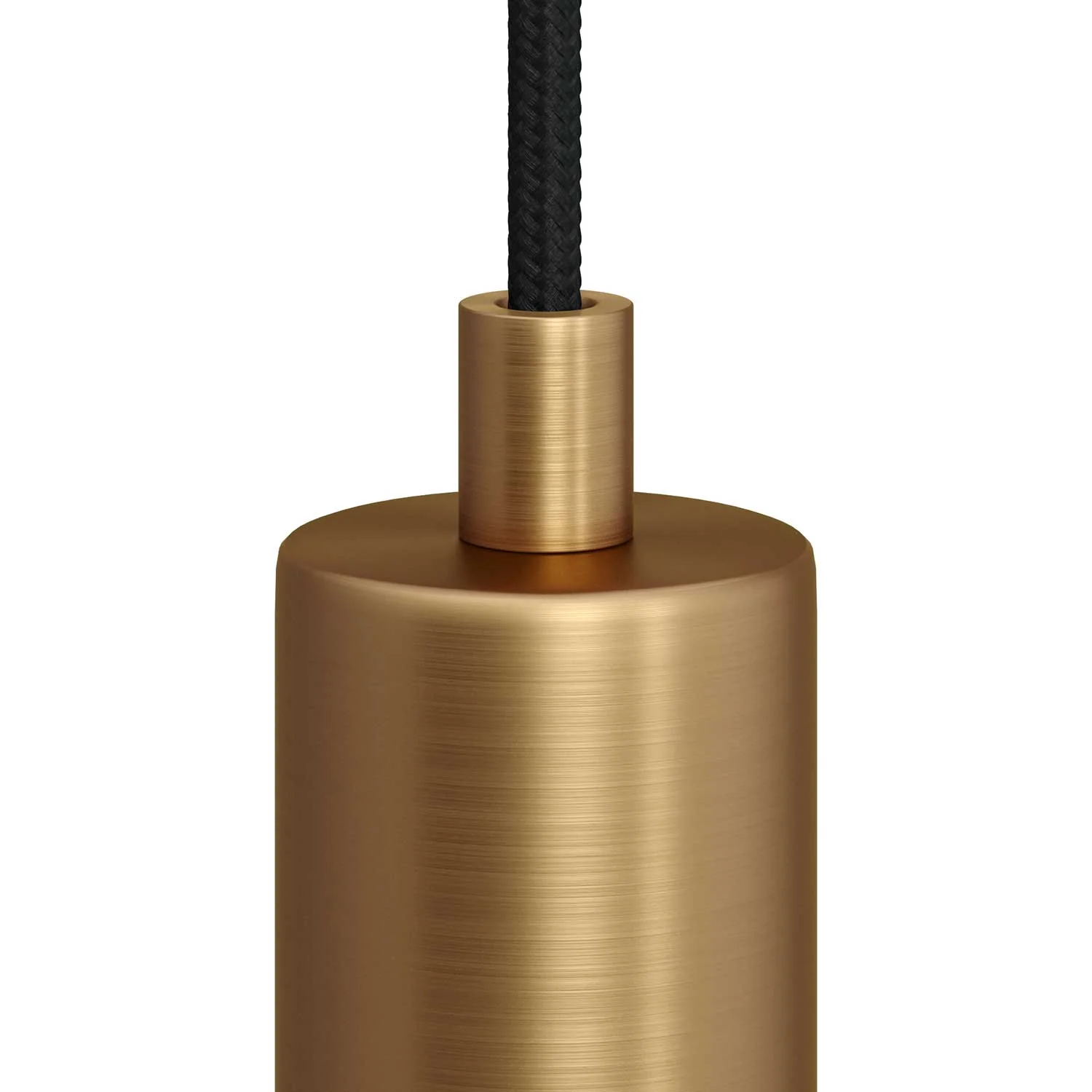 Cylindrical metal cable clamp complete with rod, nut and washer - Satin Bronze - Image 2