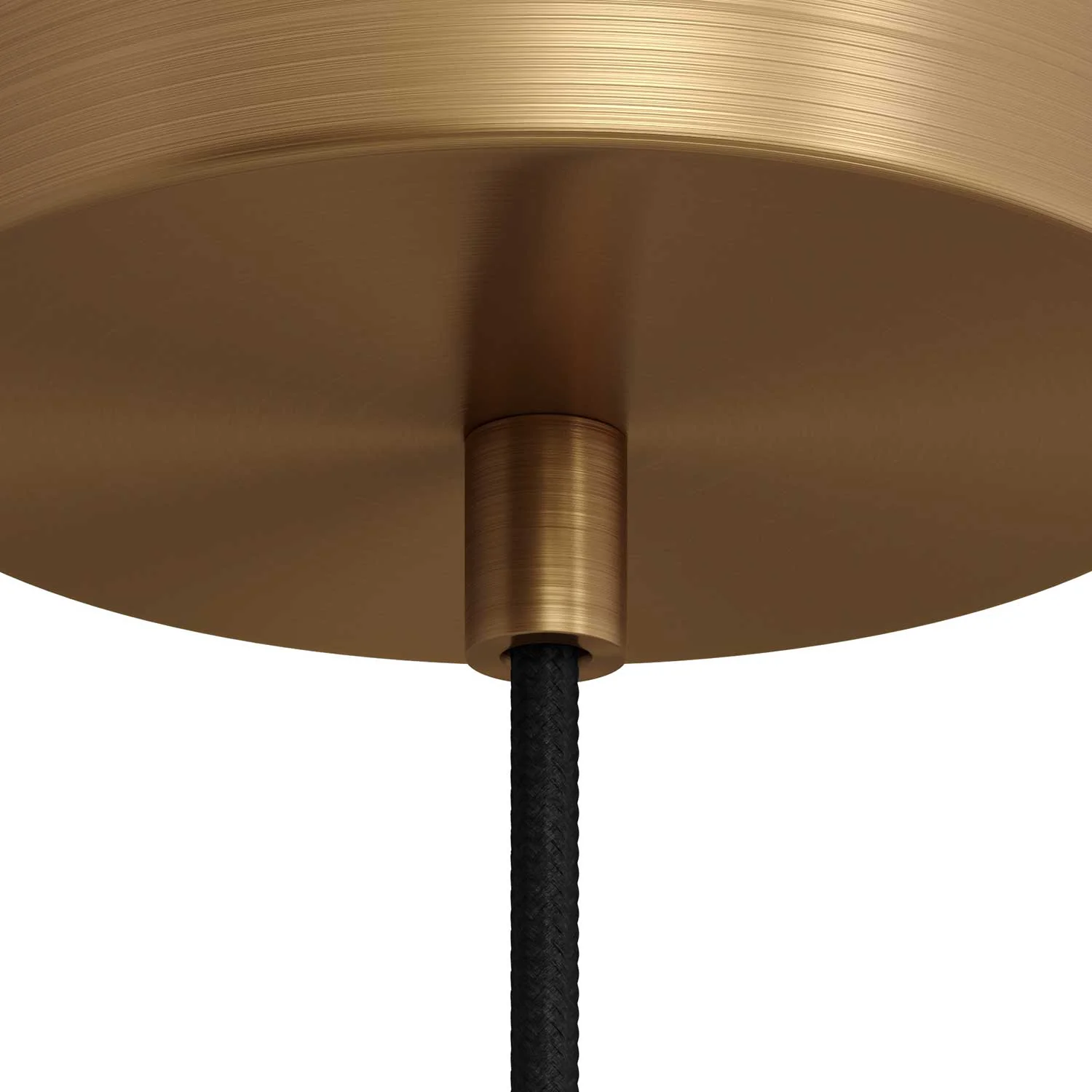 Cylindrical metal cable clamp complete with rod, nut and washer - Satin Bronze - Image 3