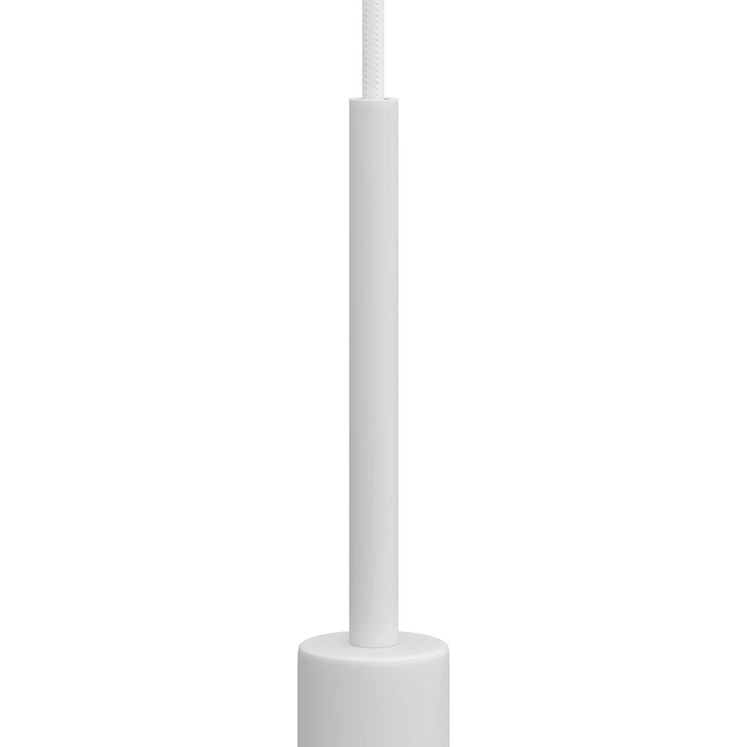 Cylindrical cable clamp in metal, 15 cm length, complete with rod, nut and washer - White - Image 2
