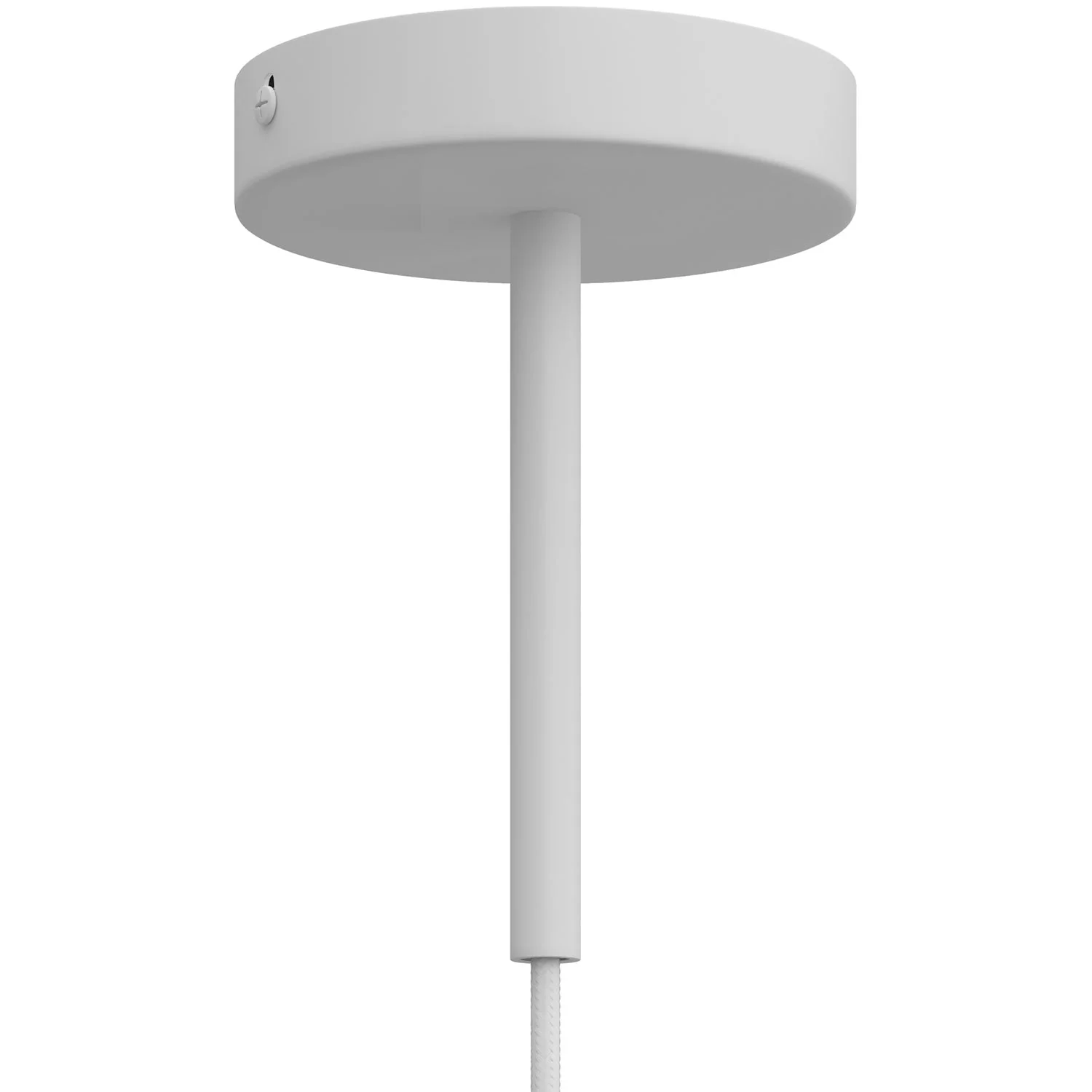 Cylindrical cable clamp in metal, 15 cm length, complete with rod, nut and washer - White - Image 3