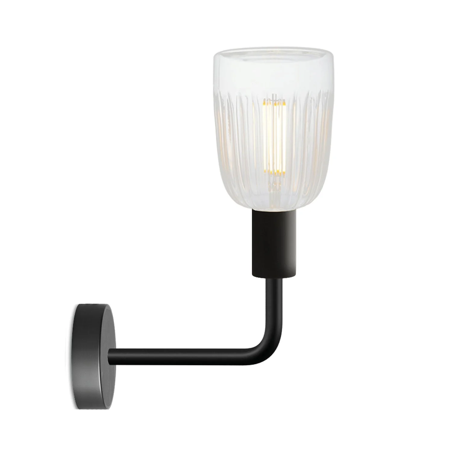 Fermaluce Elle metal lamp with Crystal light bulb - Black