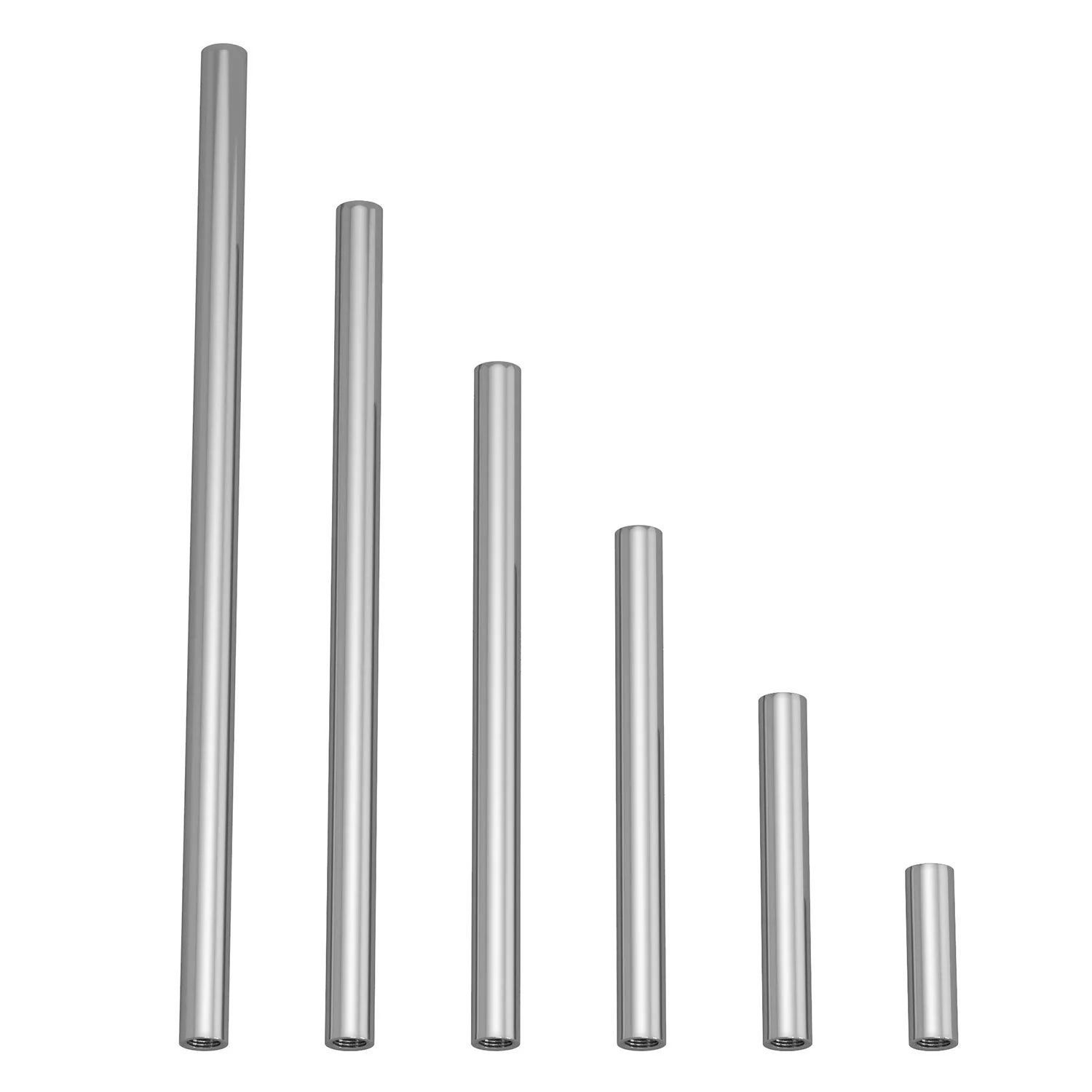 Extension tube in metal for pendant or table lamps - Chrome