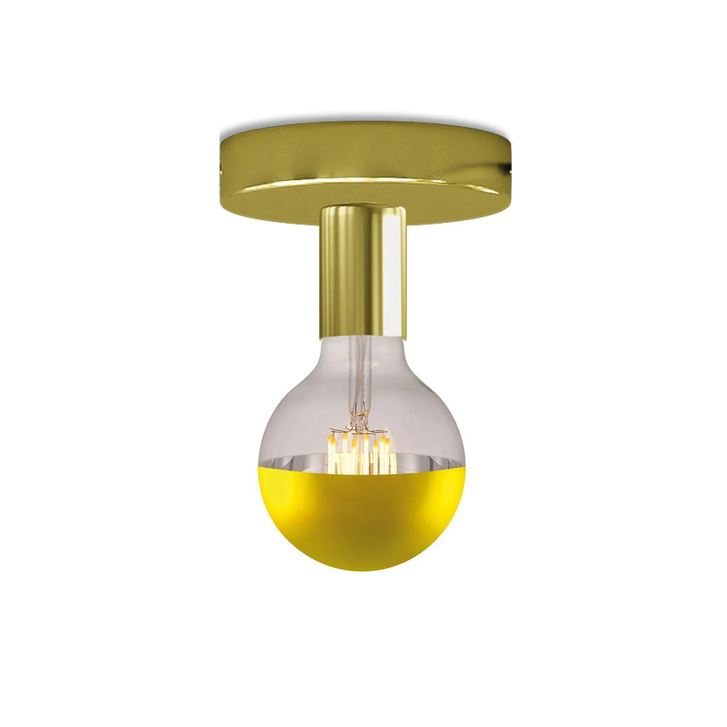 Fermaluce metal lamp with Globo light bulb – Brass