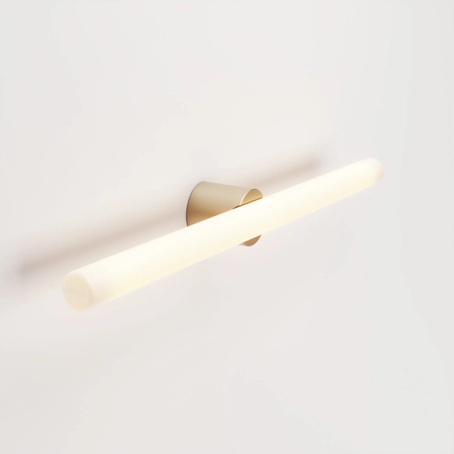 Metal wall or ceiling lamp with S14d linear LED light bulb - Satin bronze