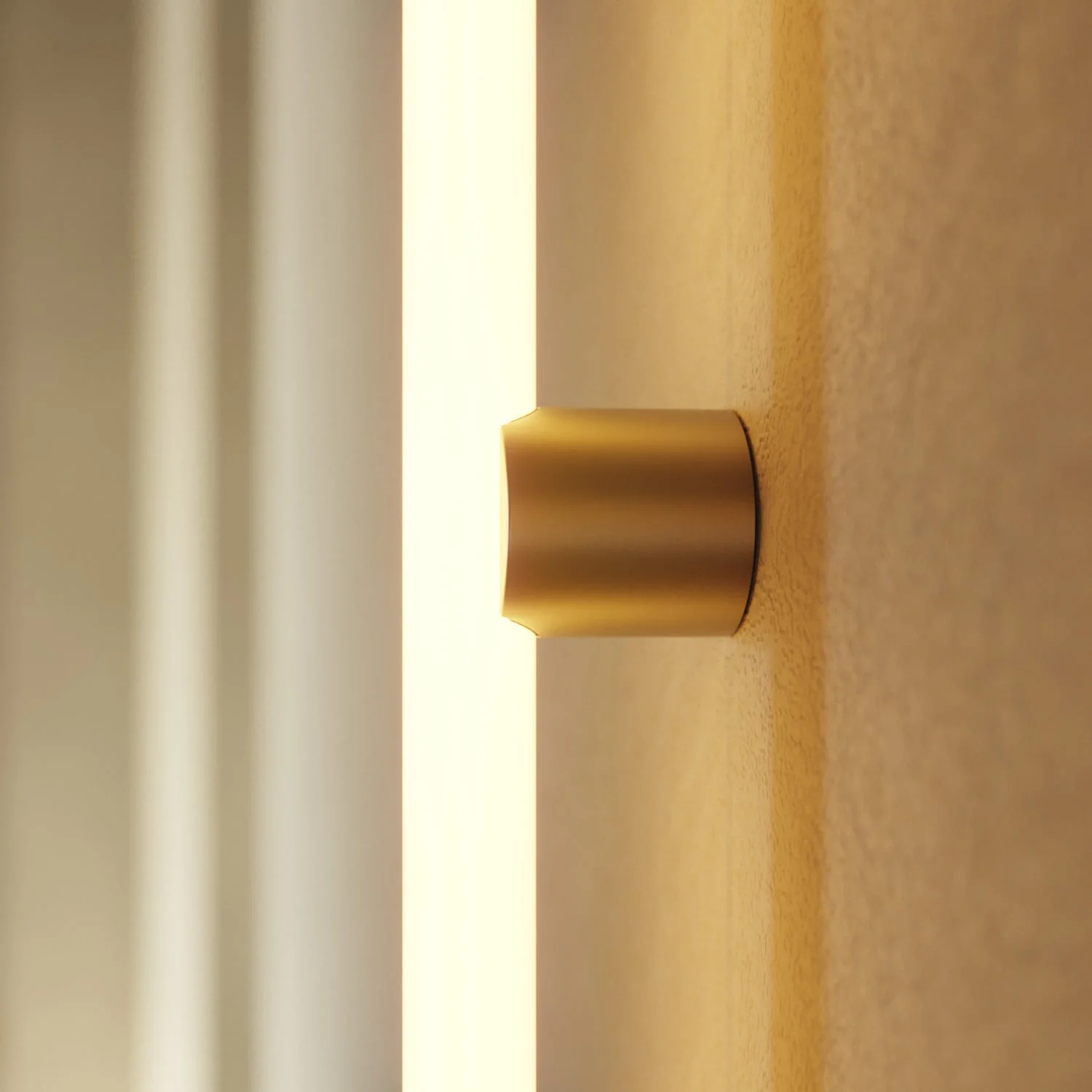 Metal wall or ceiling lamp with S14d linear LED light bulb - Satin bronze - Image 3